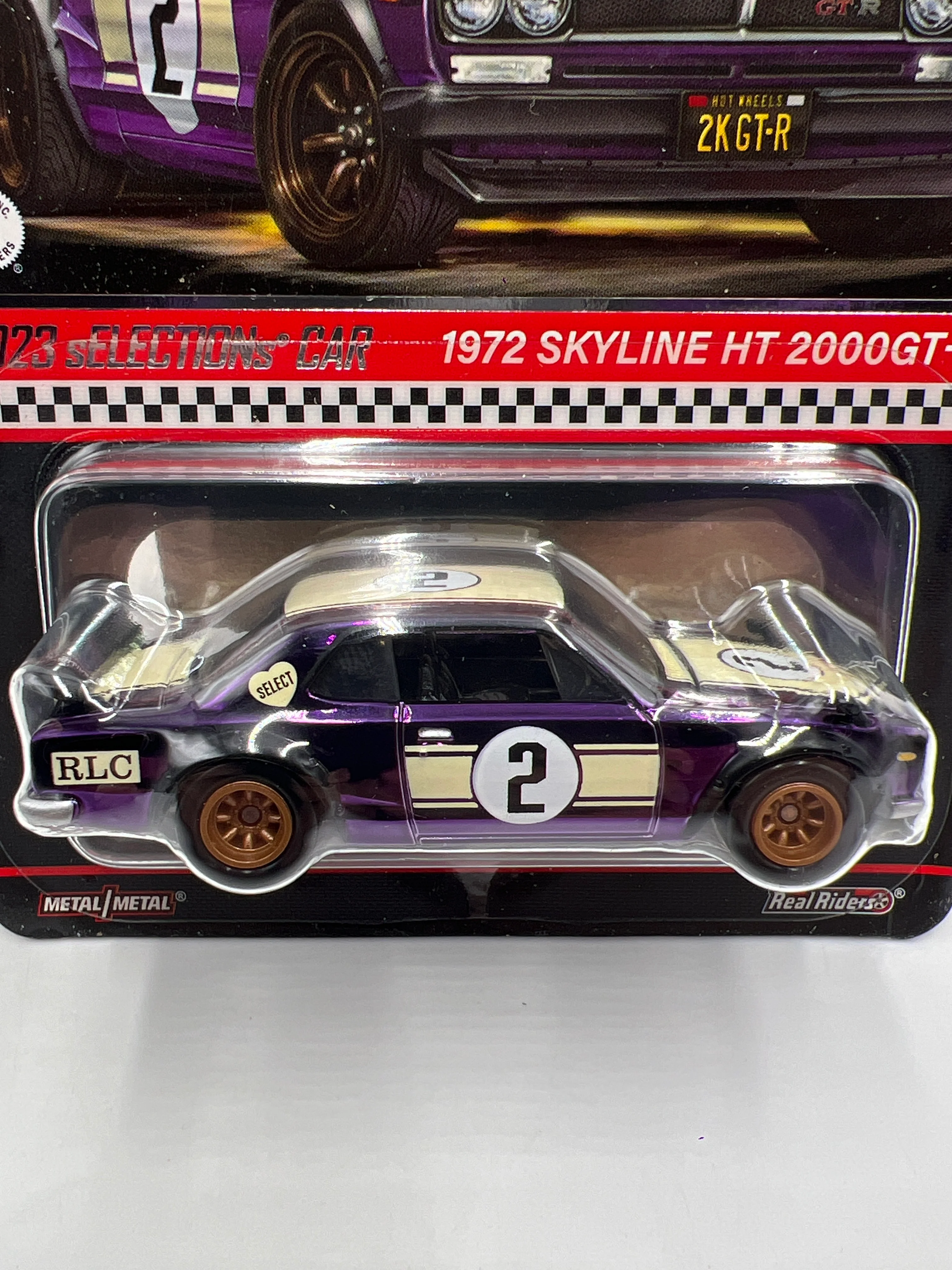 2023 Hot Wheels RLC sELECTIONs 1972 Skyline H/T 2000GT-R Purple W/Protector - Image 2