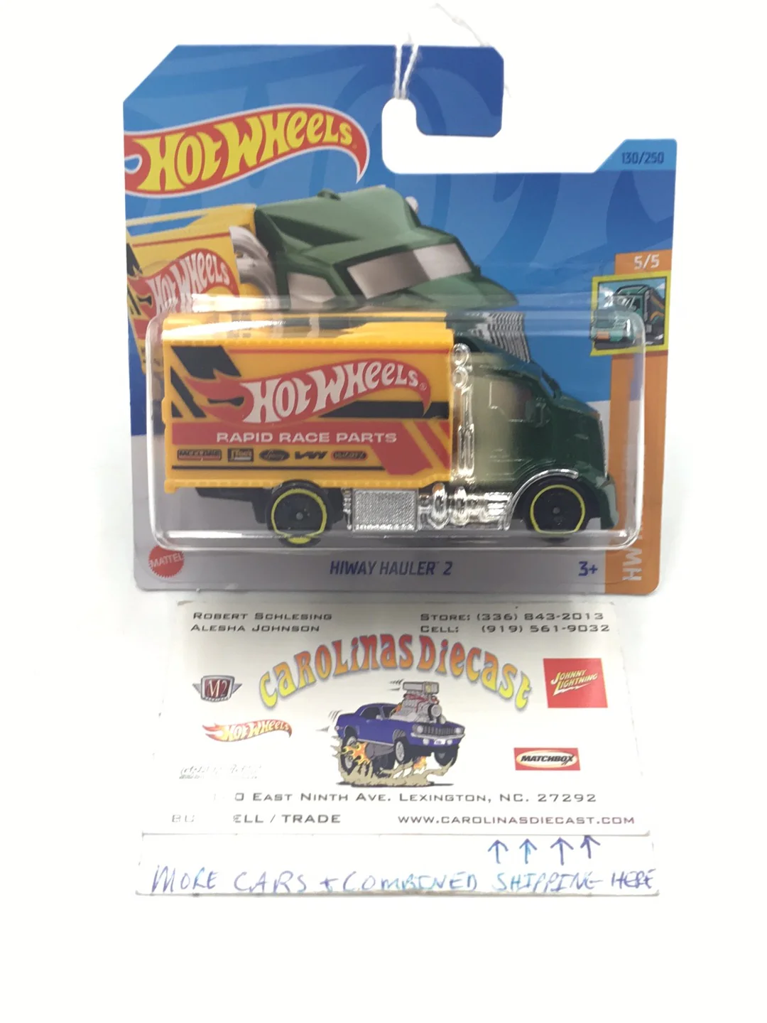 2023 hot wheels Short Card #130 Hiway hauler EE7