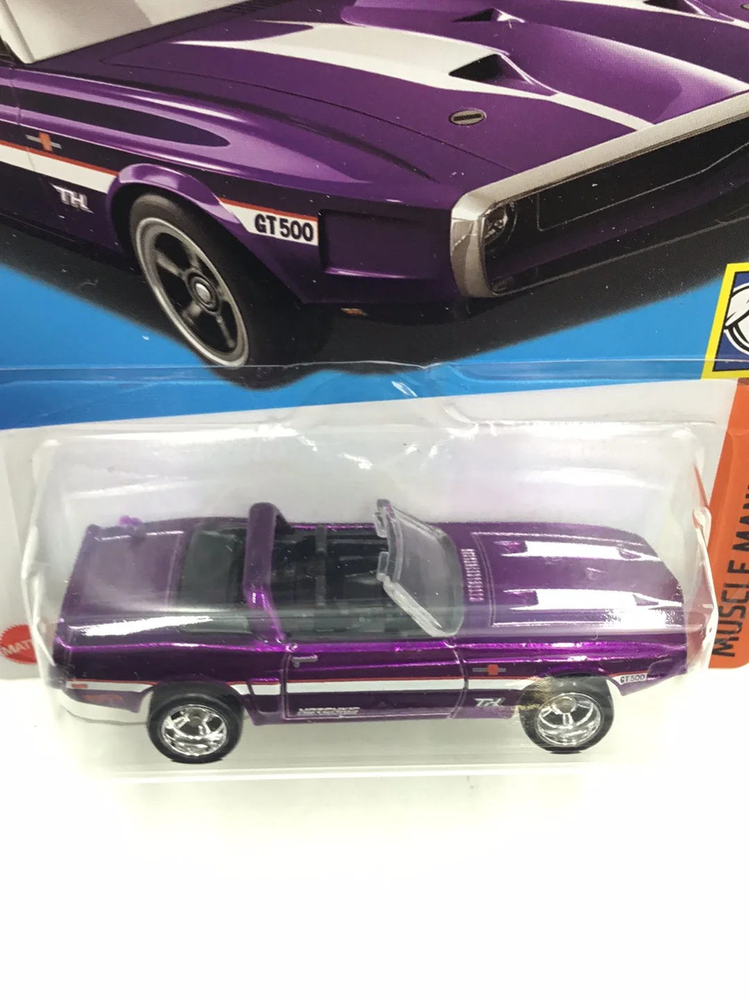 2023 hot wheels Super Treasure hunt 1969 Shelby GT-500 #195 W/ Protector - Image 5
