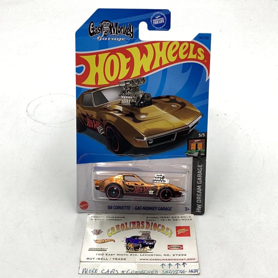 2023 hot wheels super treasure hunt 68 Corvette Gas Monkey W/ Protector