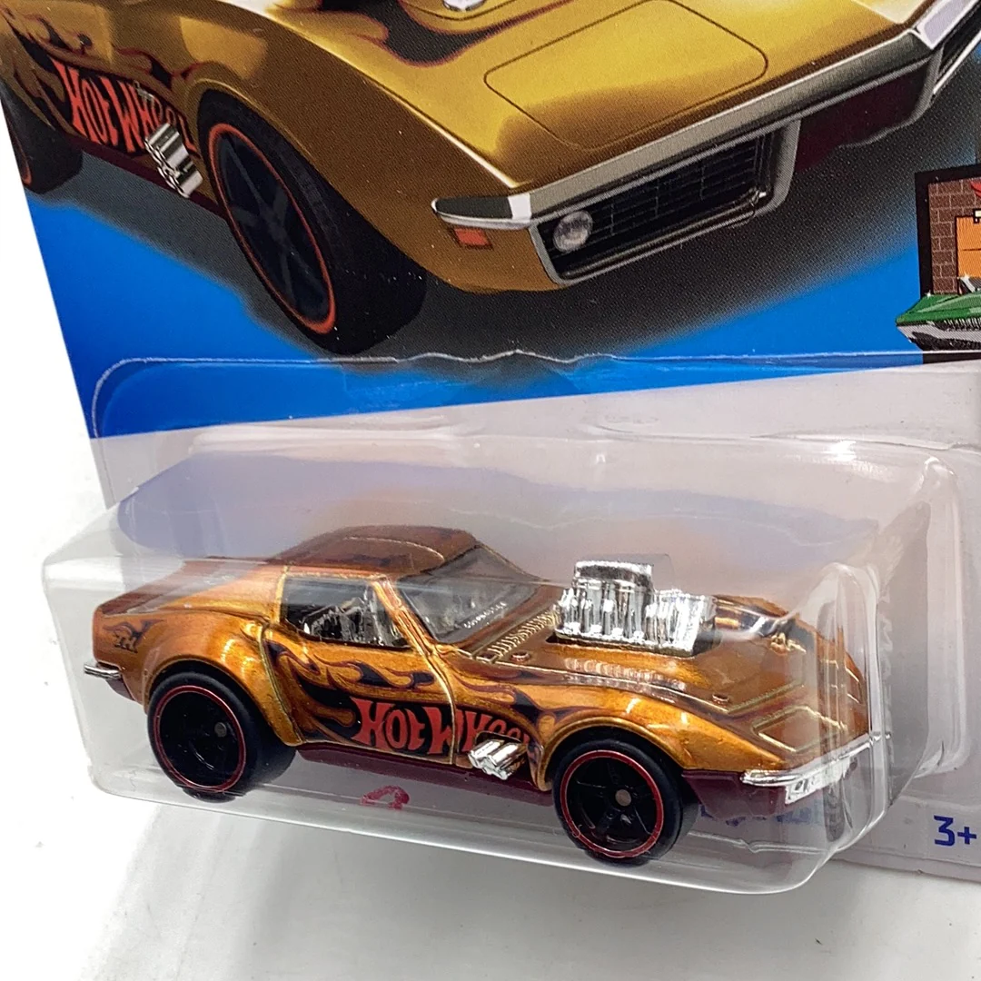 2023 hot wheels super treasure hunt 68 Corvette Gas Monkey W/ Protector - Image 4