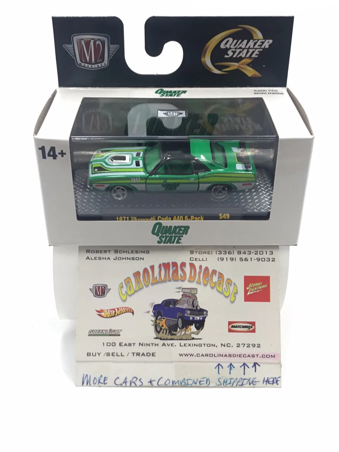 2023 M2 MACHINES 1971 Plumouth Cuda 440 6-Pack Quaker State S49