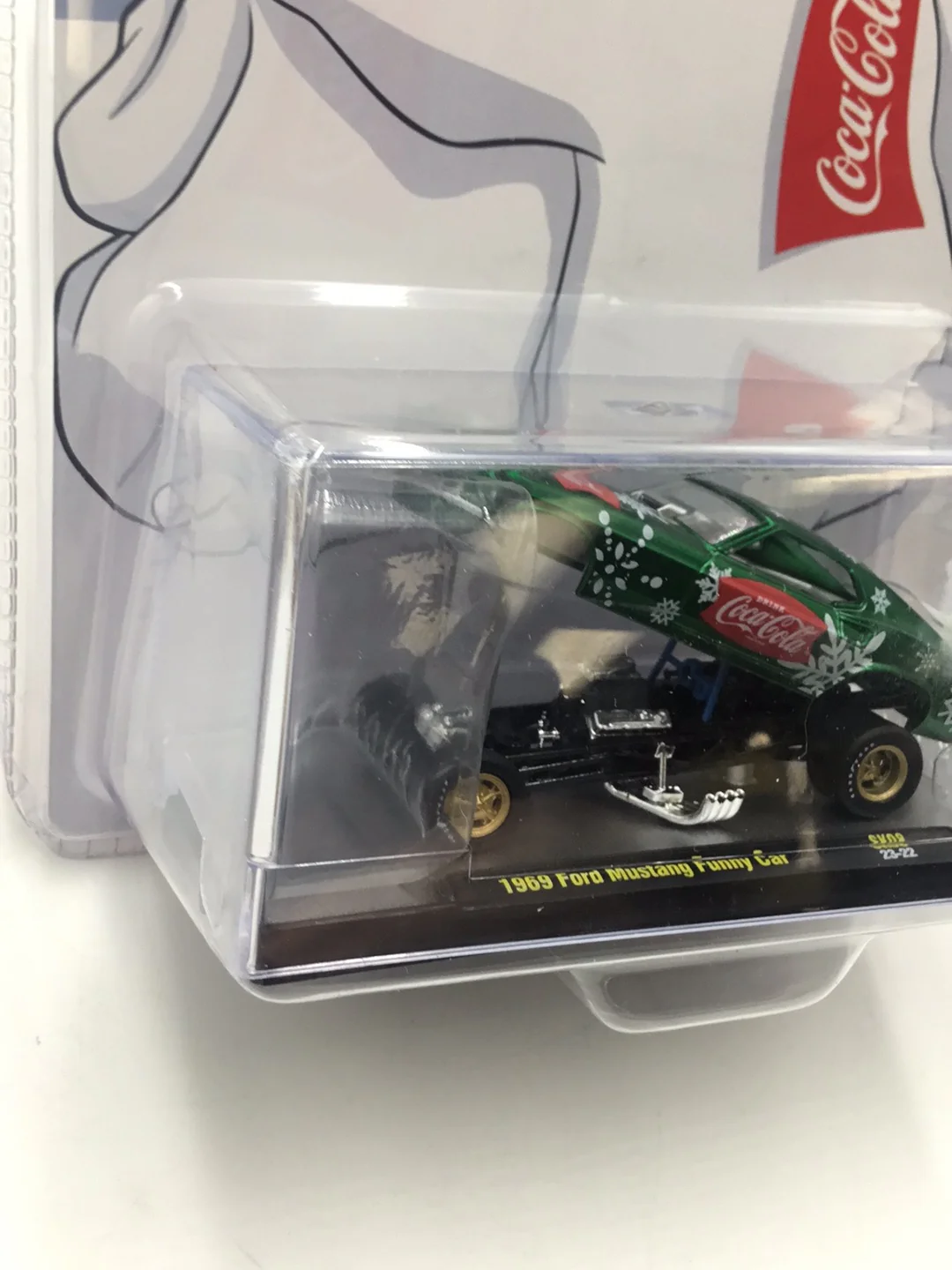 2023 M2 MACHINES Christmas Coca Cola 1969 Ford Mustang funny car SK08 - Image 3