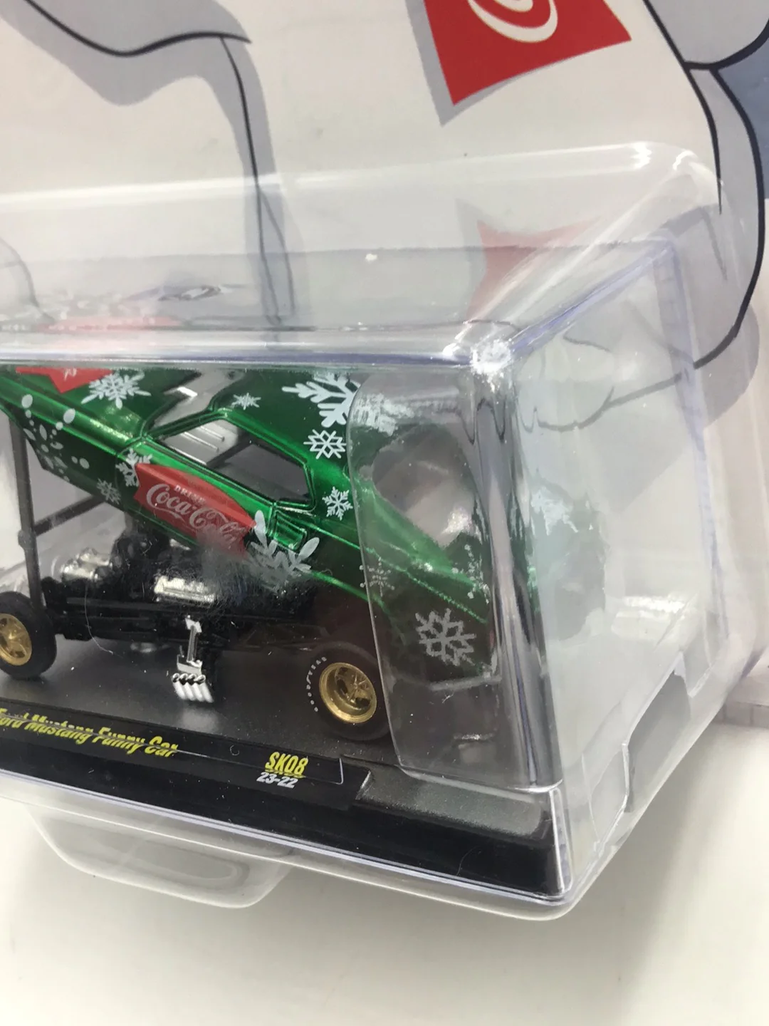 2023 M2 MACHINES Christmas Coca Cola 1969 Ford Mustang funny car SK08 - Image 4