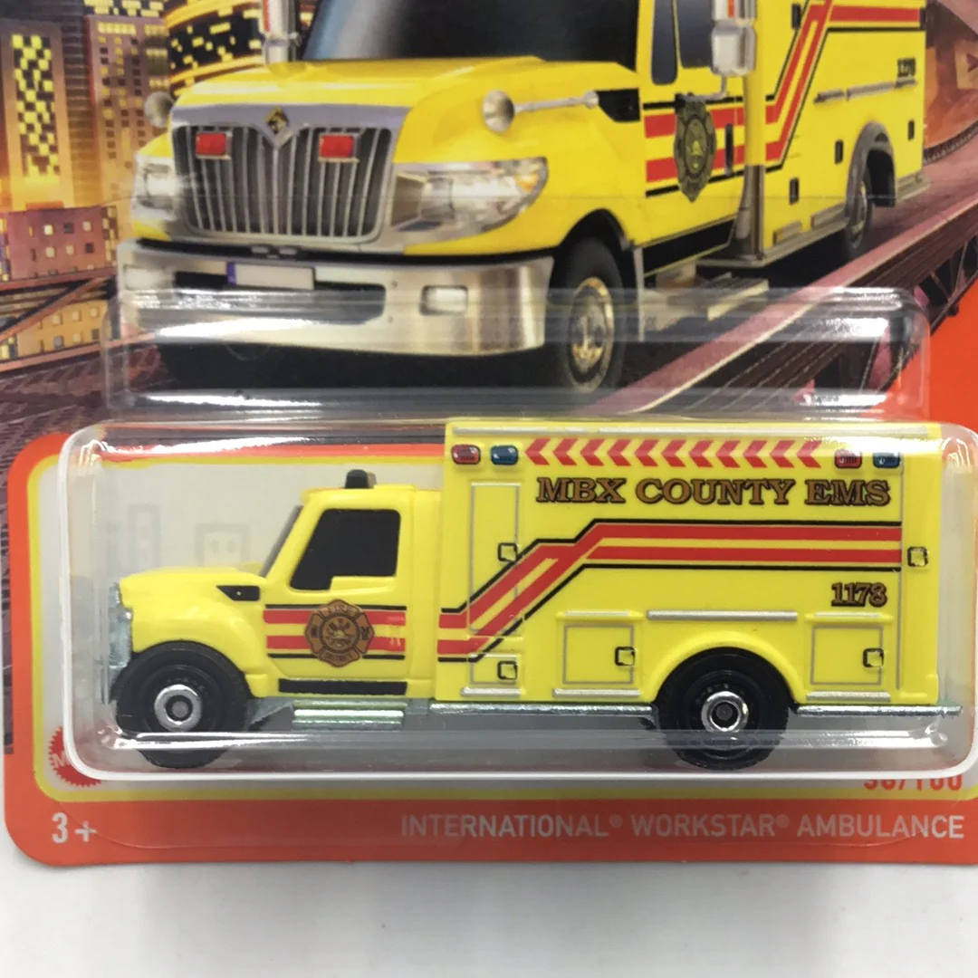 2023 matchbox 70 years #38 International Workstar Ambulance W6 - Image 3