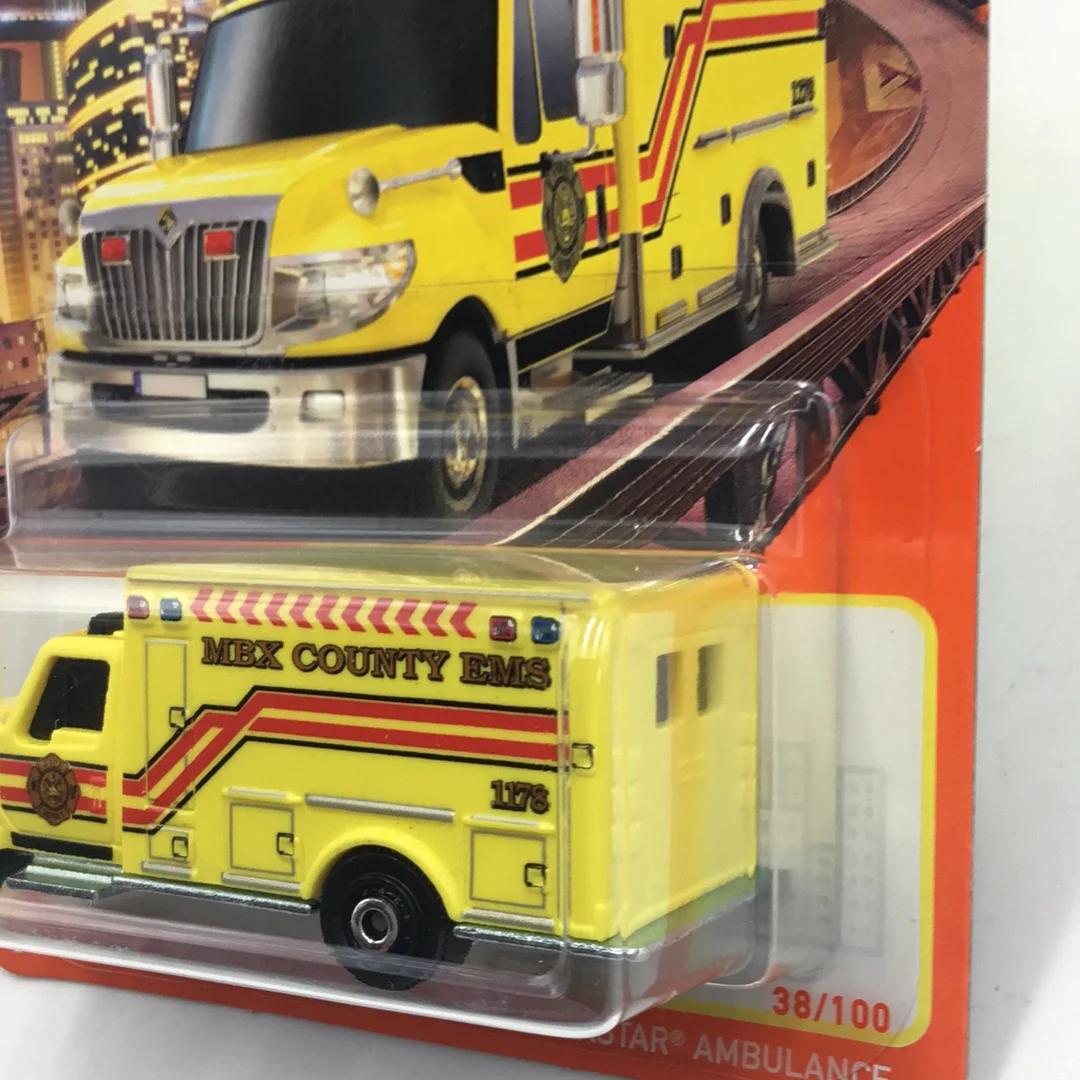 2023 matchbox 70 years #38 International Workstar Ambulance W6 - Image 5