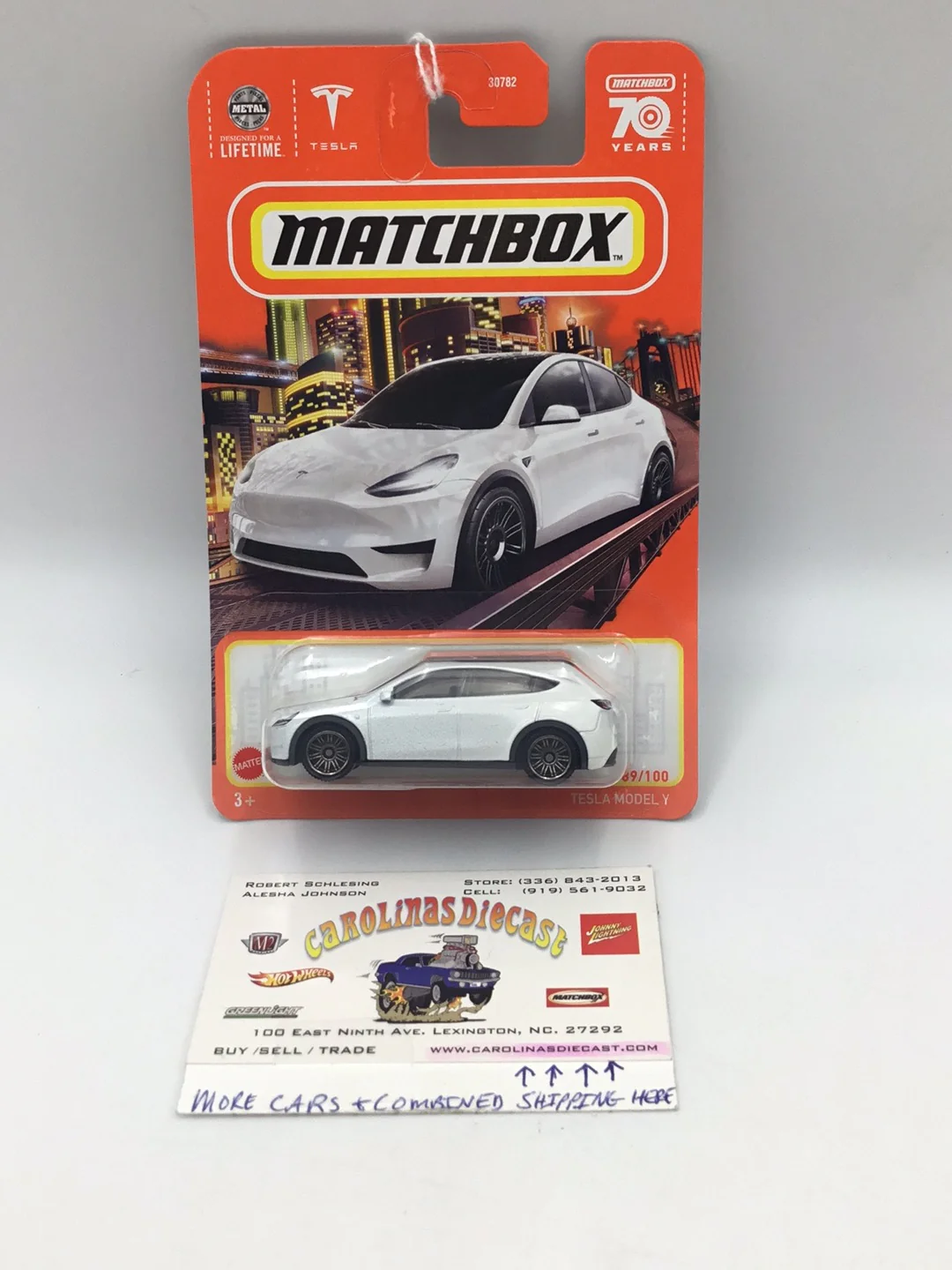 2023 matchbox 70 years #89 Tesla Model Y 45F