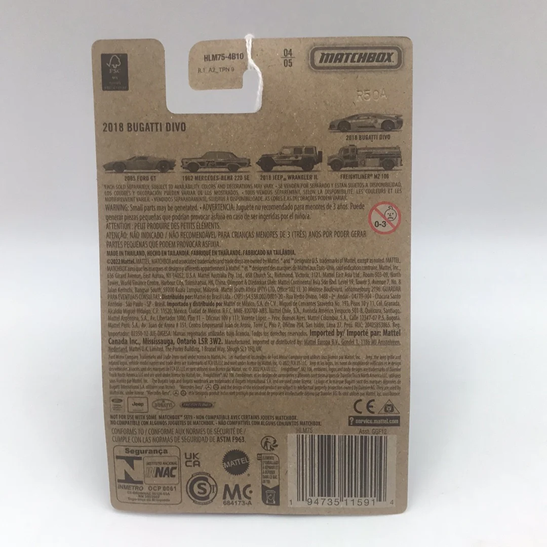 2023 matchbox 70 years Special Edition 4/5 2018 Bugatti Divo #4 II7 - Image 5