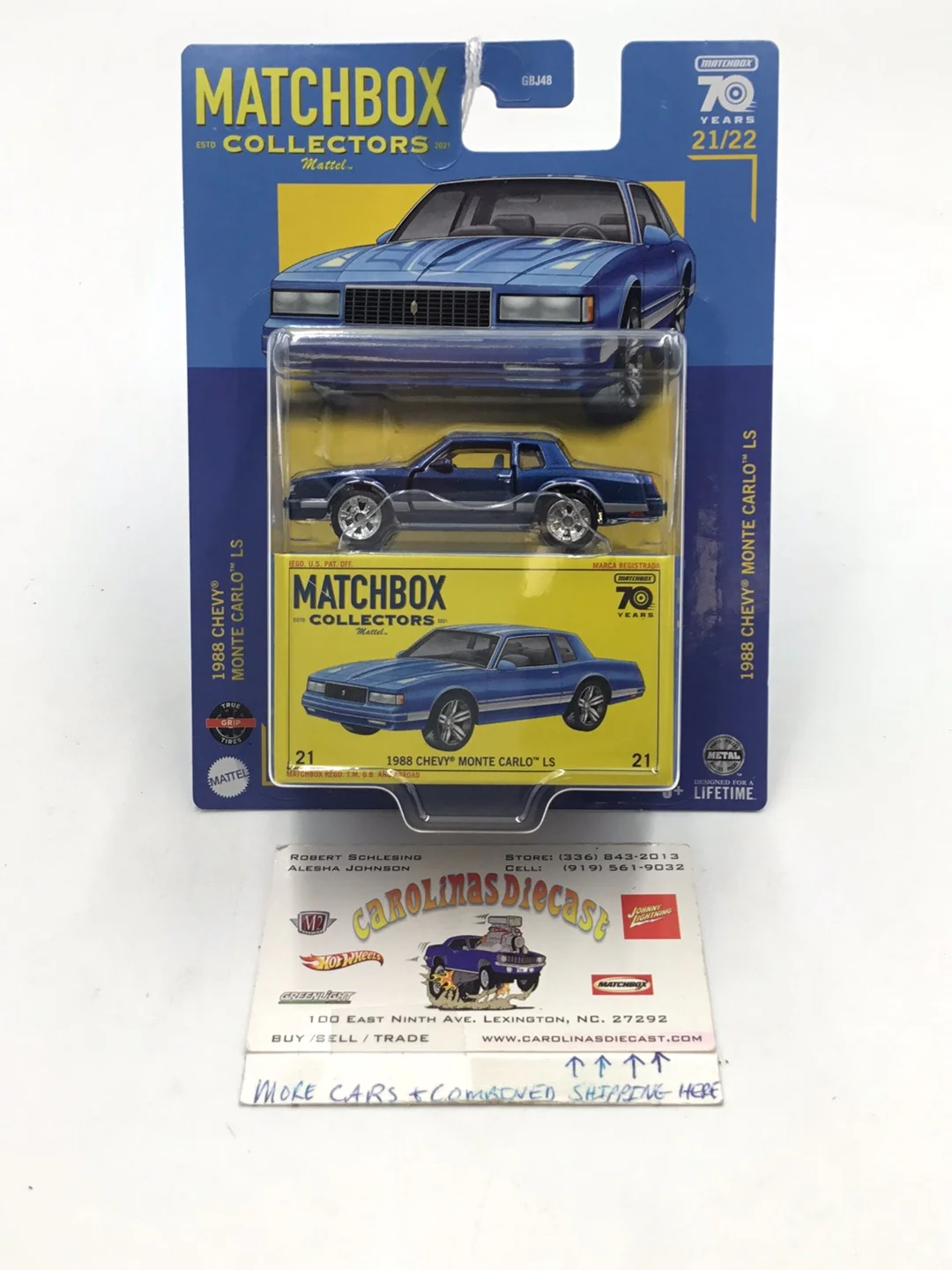 2023 matchbox Collectors #21 1988 Chevy Monte Carlo 21/22