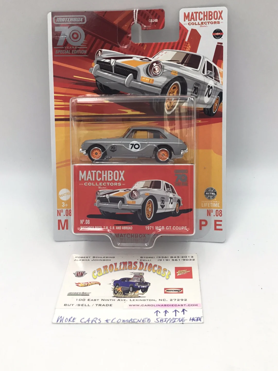 2023 matchbox Collectors 70 years #8 MGB GT Coupe