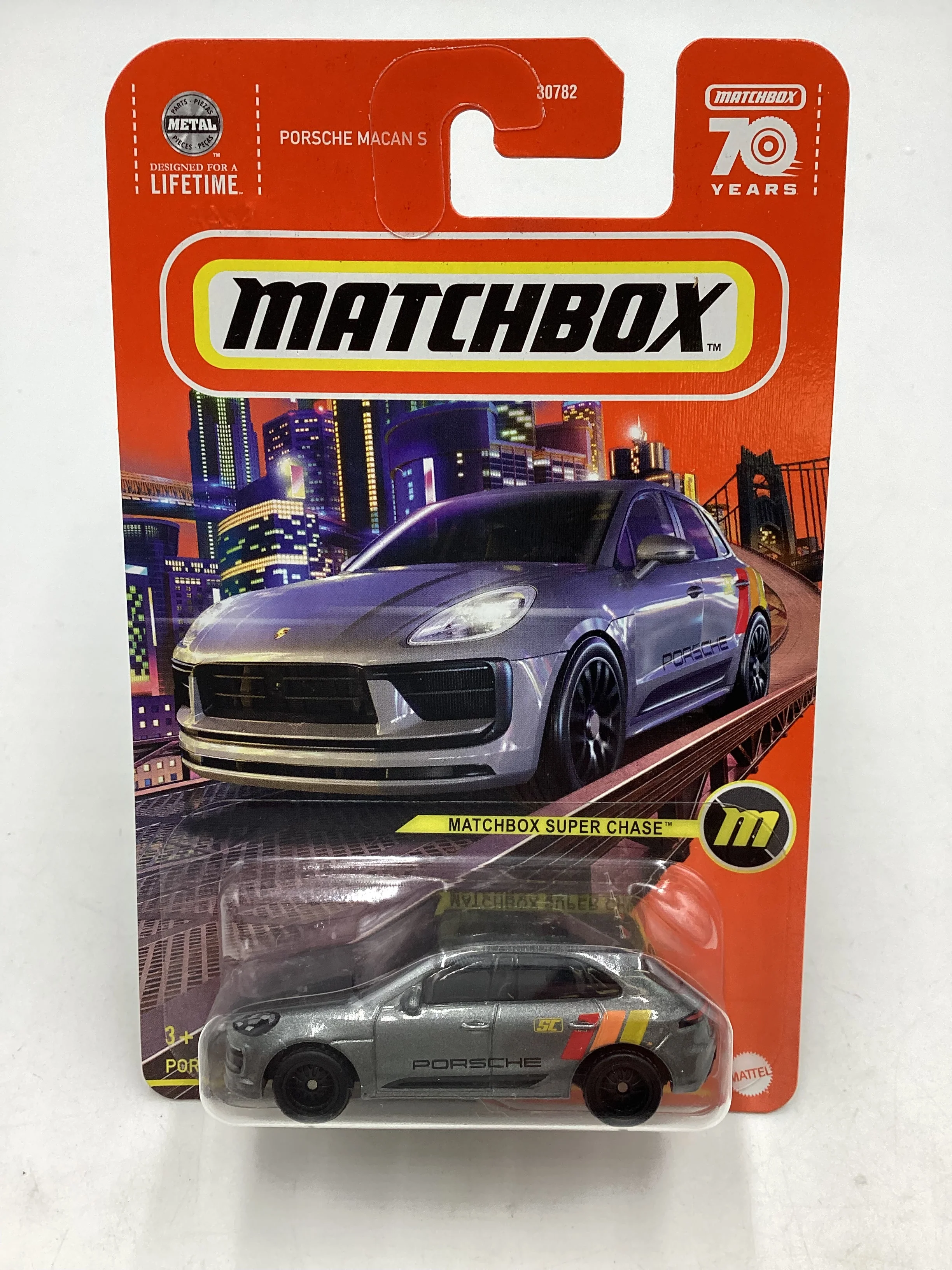2023 Matchbox 70 Years Super Chase Porsche Macan S W/Protector - Image 2