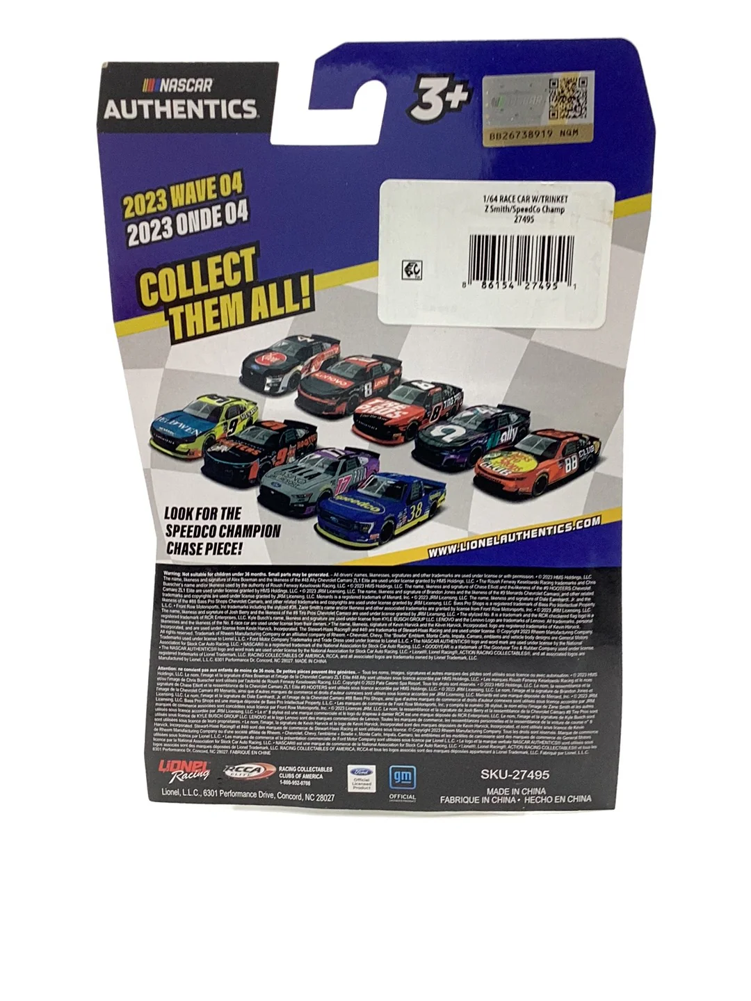 2023 nascar authentics wave 4 Zane Smith #38 - Image 6