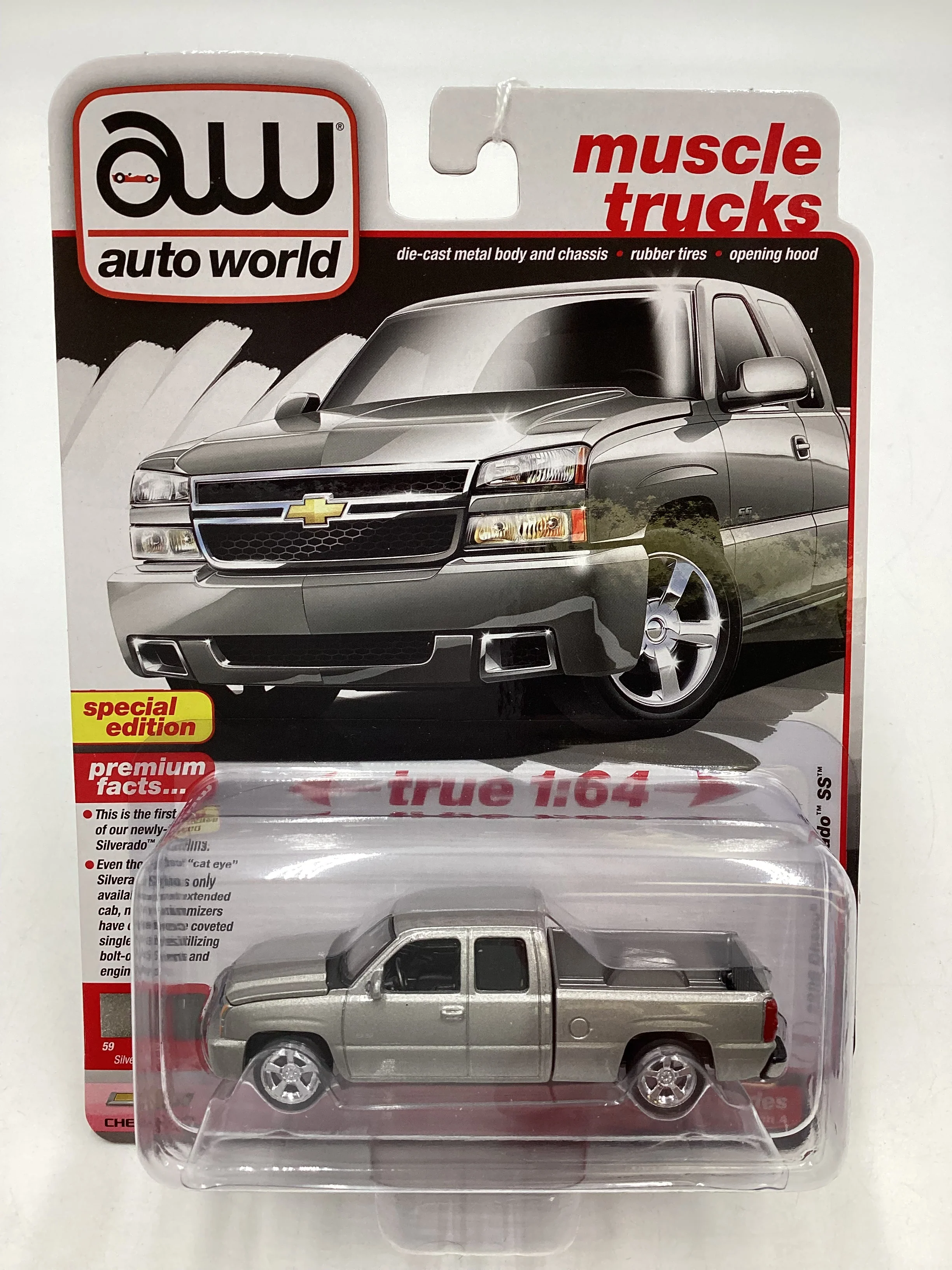 2024 Auto world Muscle Trucks 2006 Chevy Silverado SS Silver 183H - Image 2