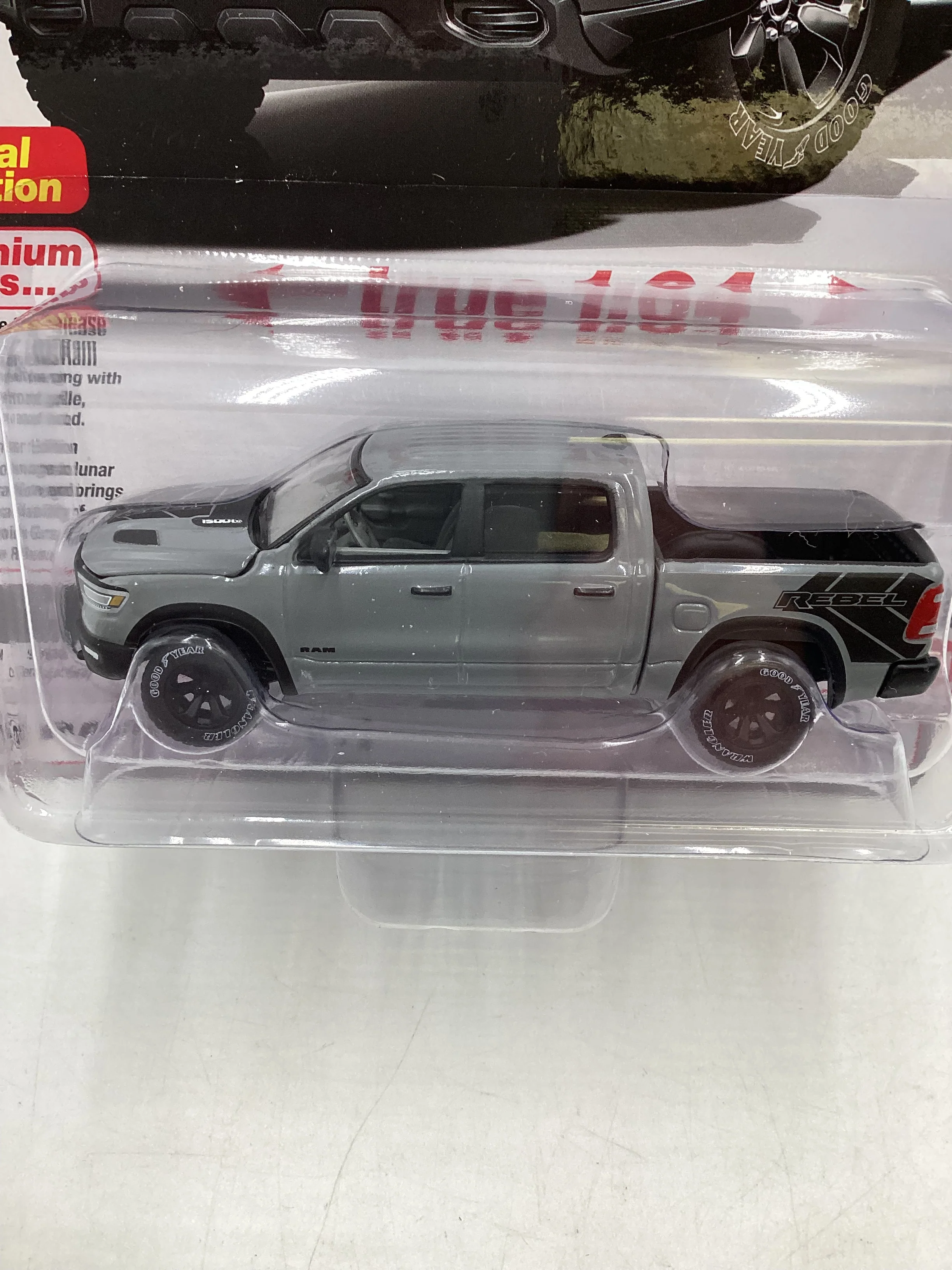 2024 Auto world Muscle Trucks 2023 Ram 1500 Rebel Lunar Edition Gray 182H - Image 3