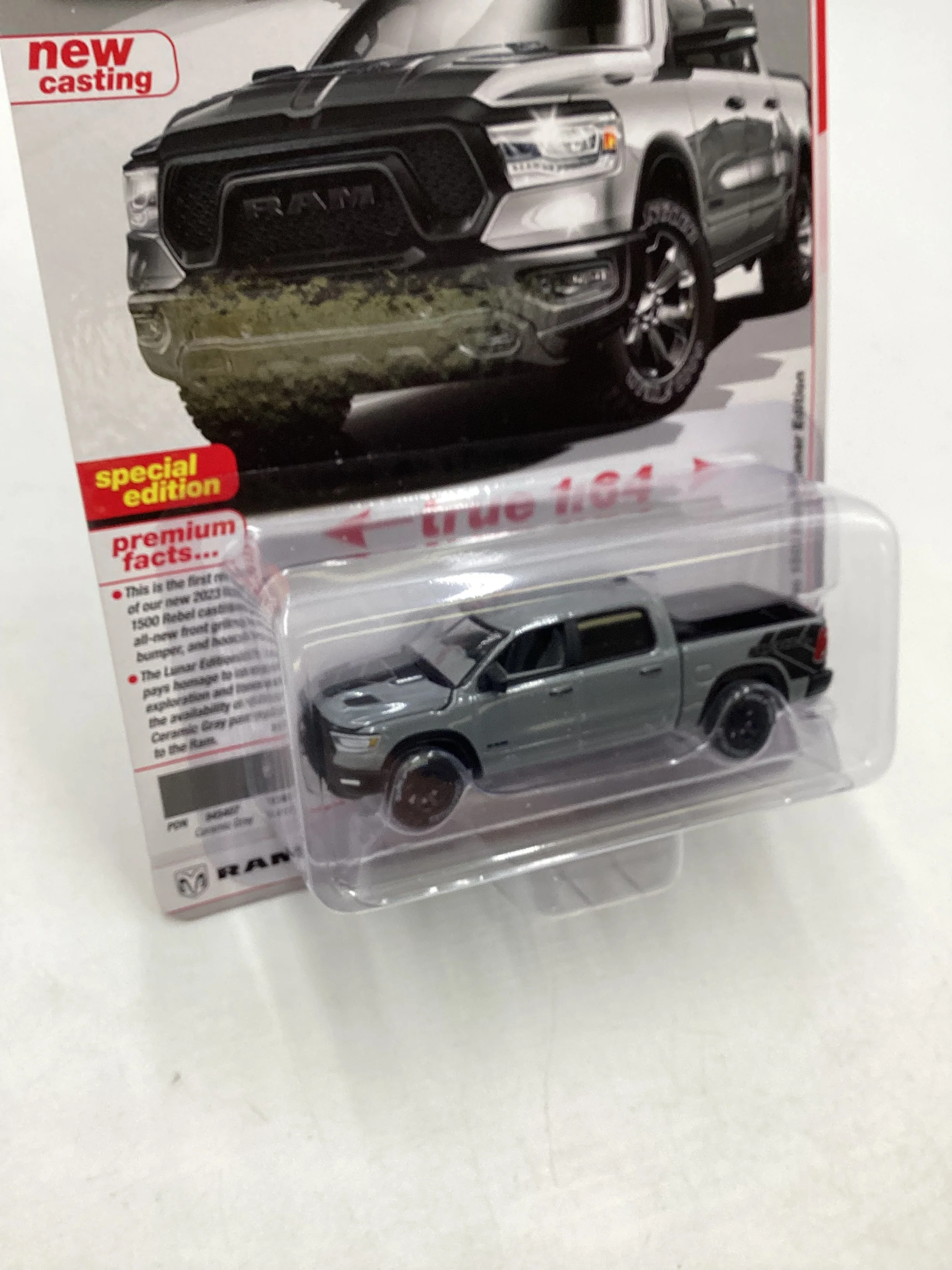 2024 Auto world Muscle Trucks 2023 Ram 1500 Rebel Lunar Edition Gray 182H - Image 5