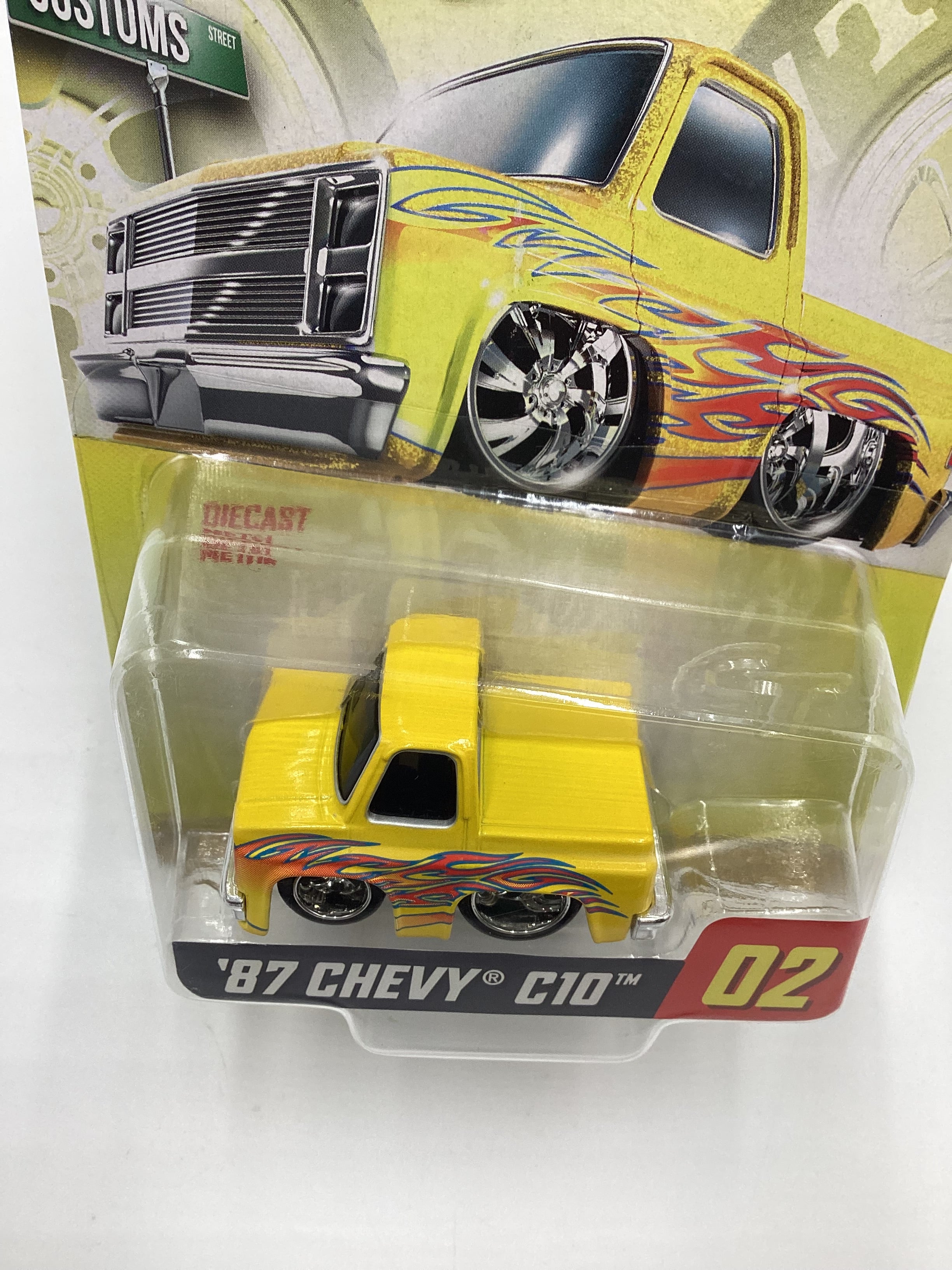 2024 Car Tuned Series 1 #02 87 Chevy C10 Yellow Walgreens Exclusive SR - Image 6