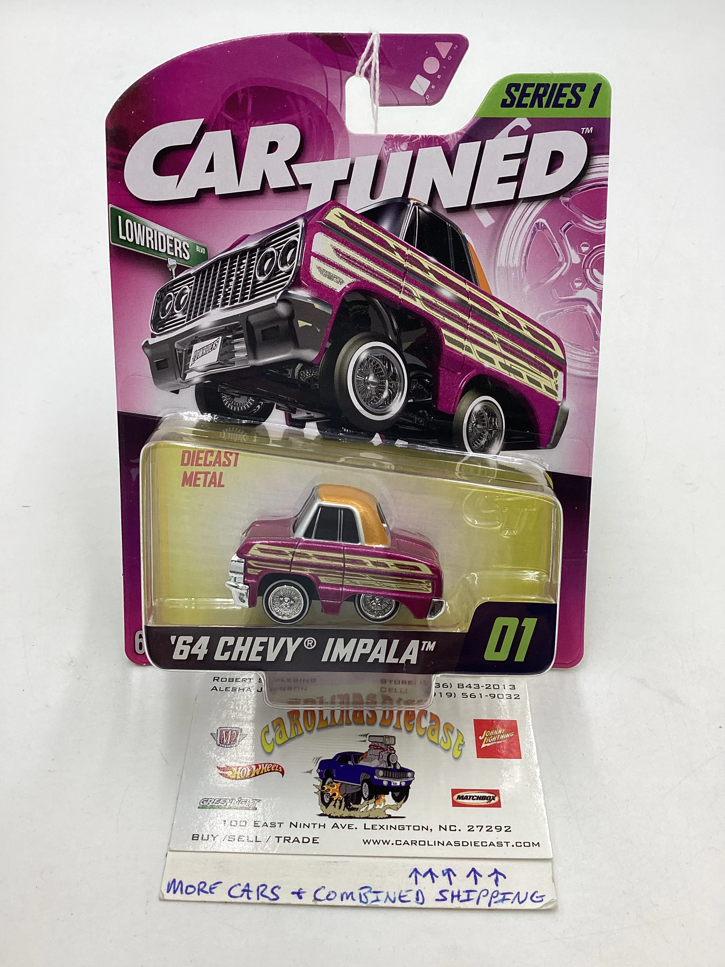 2024 Car Tuned Series 1 #1 64 Chevy Impala Pink 186C
