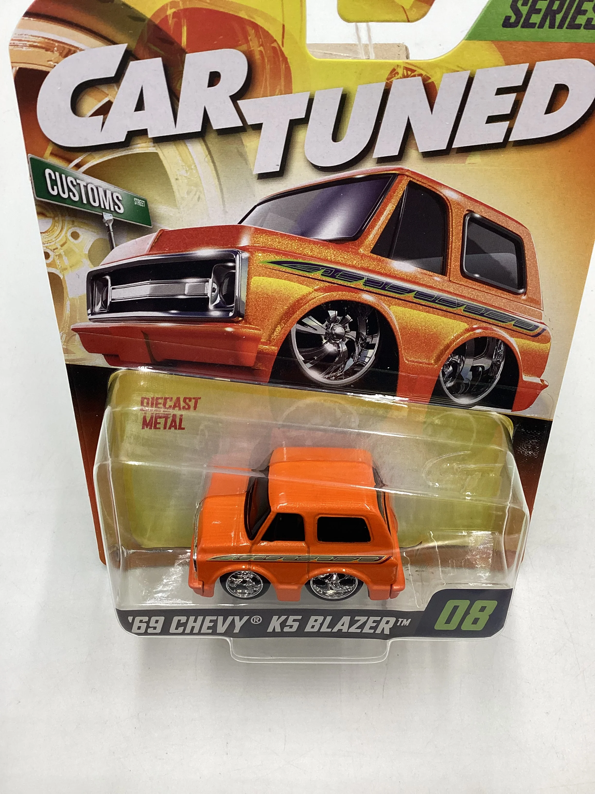 2024 Car Tuned Series 1 #8 69 Chevy K5 Blazer Orange 185A - Image 6