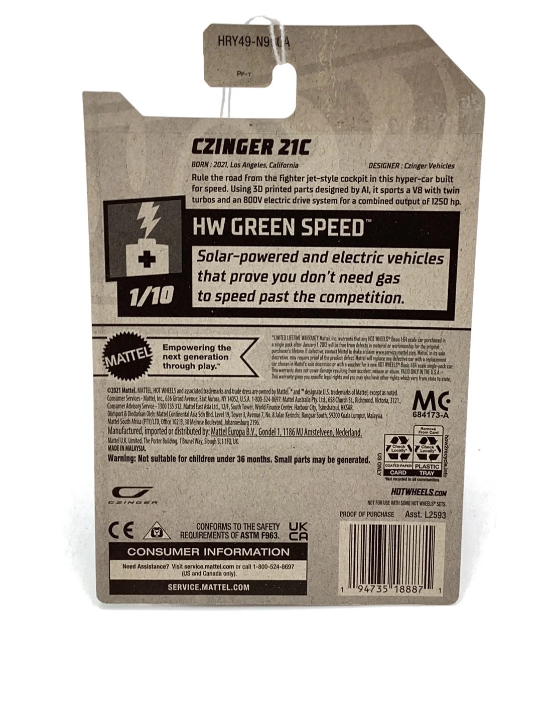 2024 Hot Wheels #13 CZINGER 21C 115F - Image 6