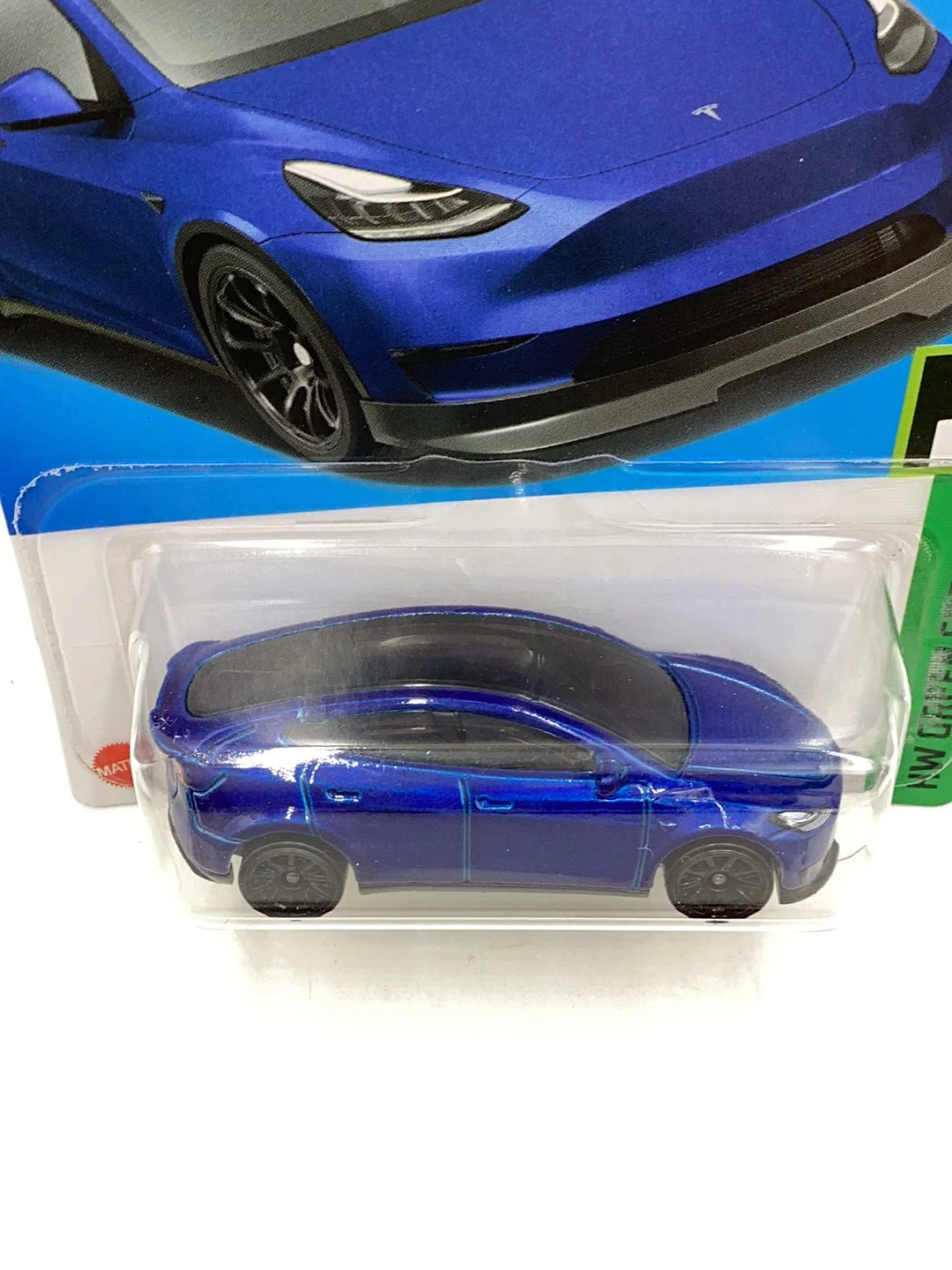 2024 Hot Wheels #15 Tesla Model Y blue 49C - Image 5