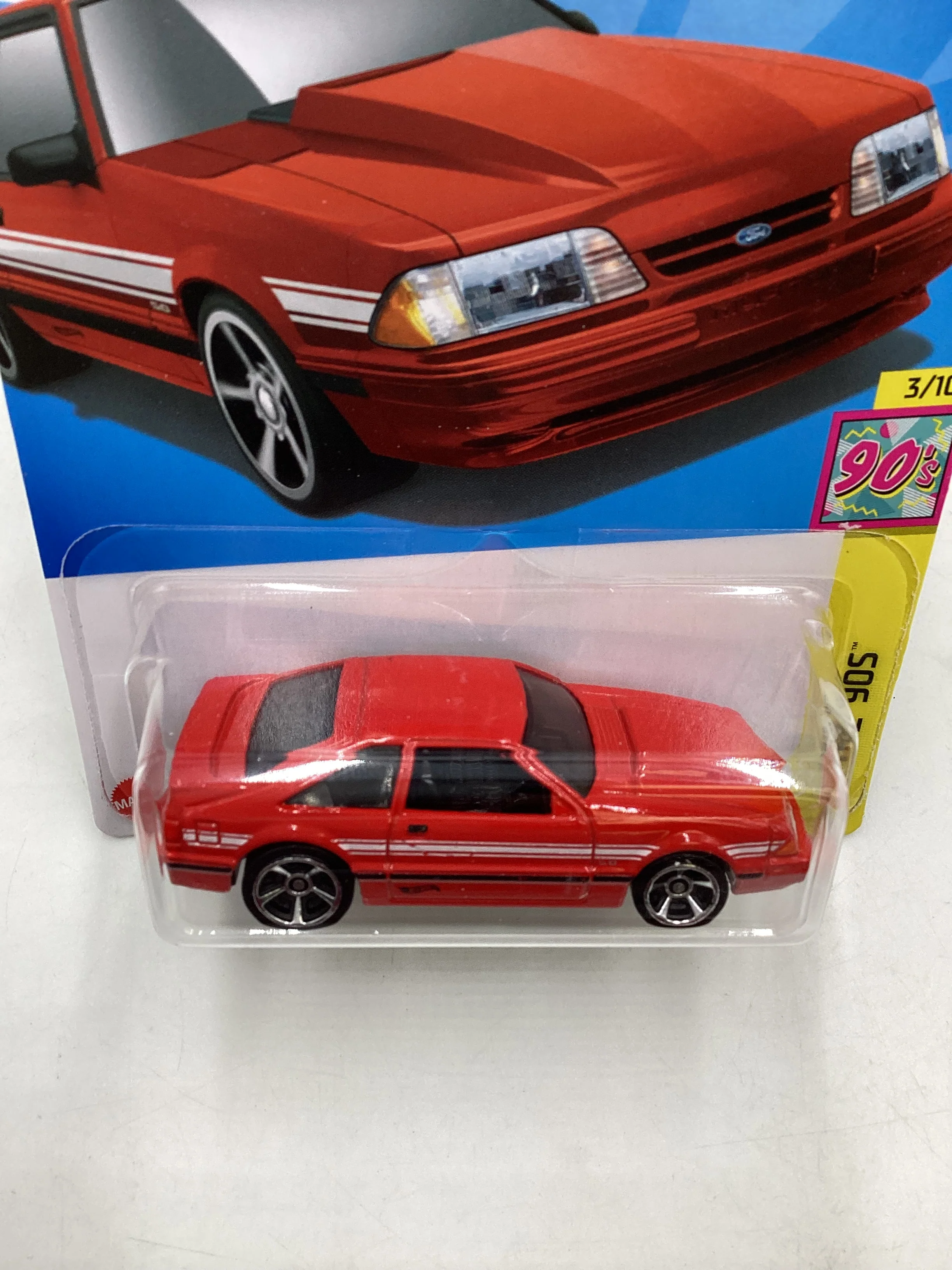 2024 Hot Wheels #194 92 Ford Mustang Red 19B - Image 5