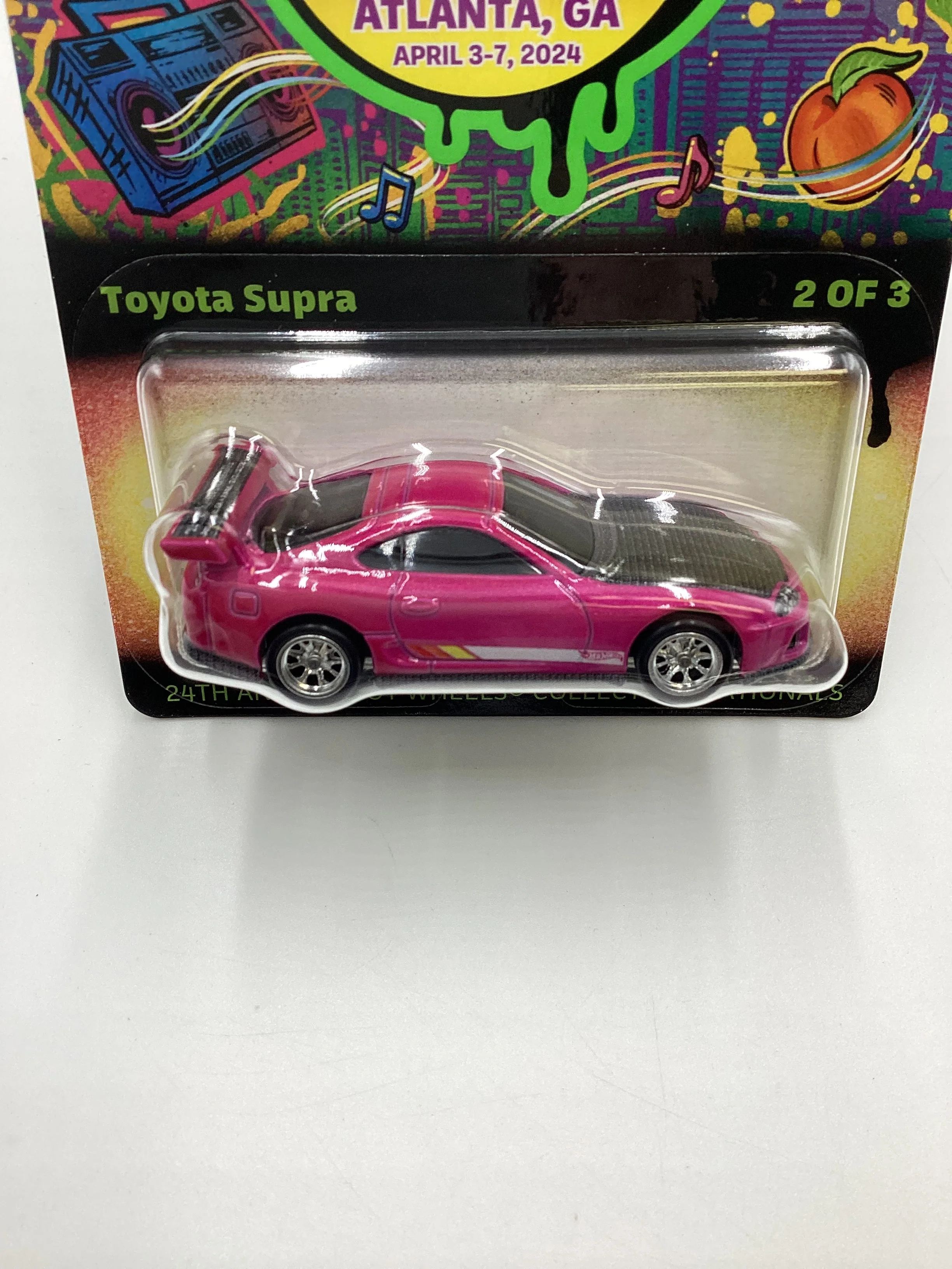 2024 Hot Wheels 24th Annual Collector Nationals Toyota Supra Pink 04729/06200 - Image 3