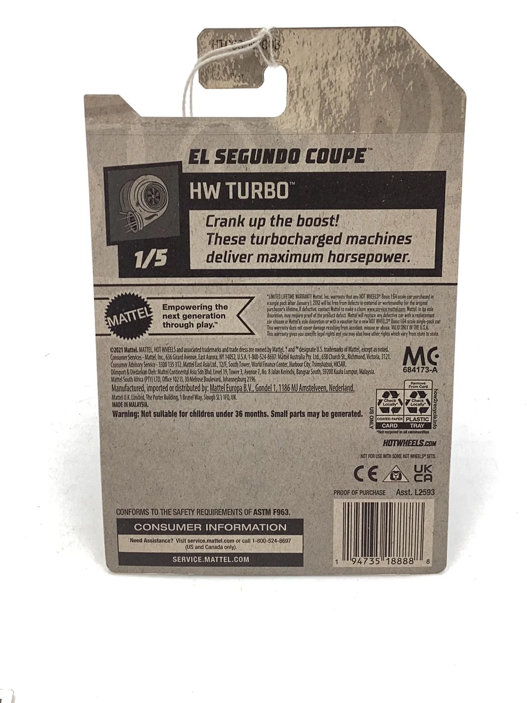 2024 Hot Wheels #51 El Segundo Coupe - Image 6