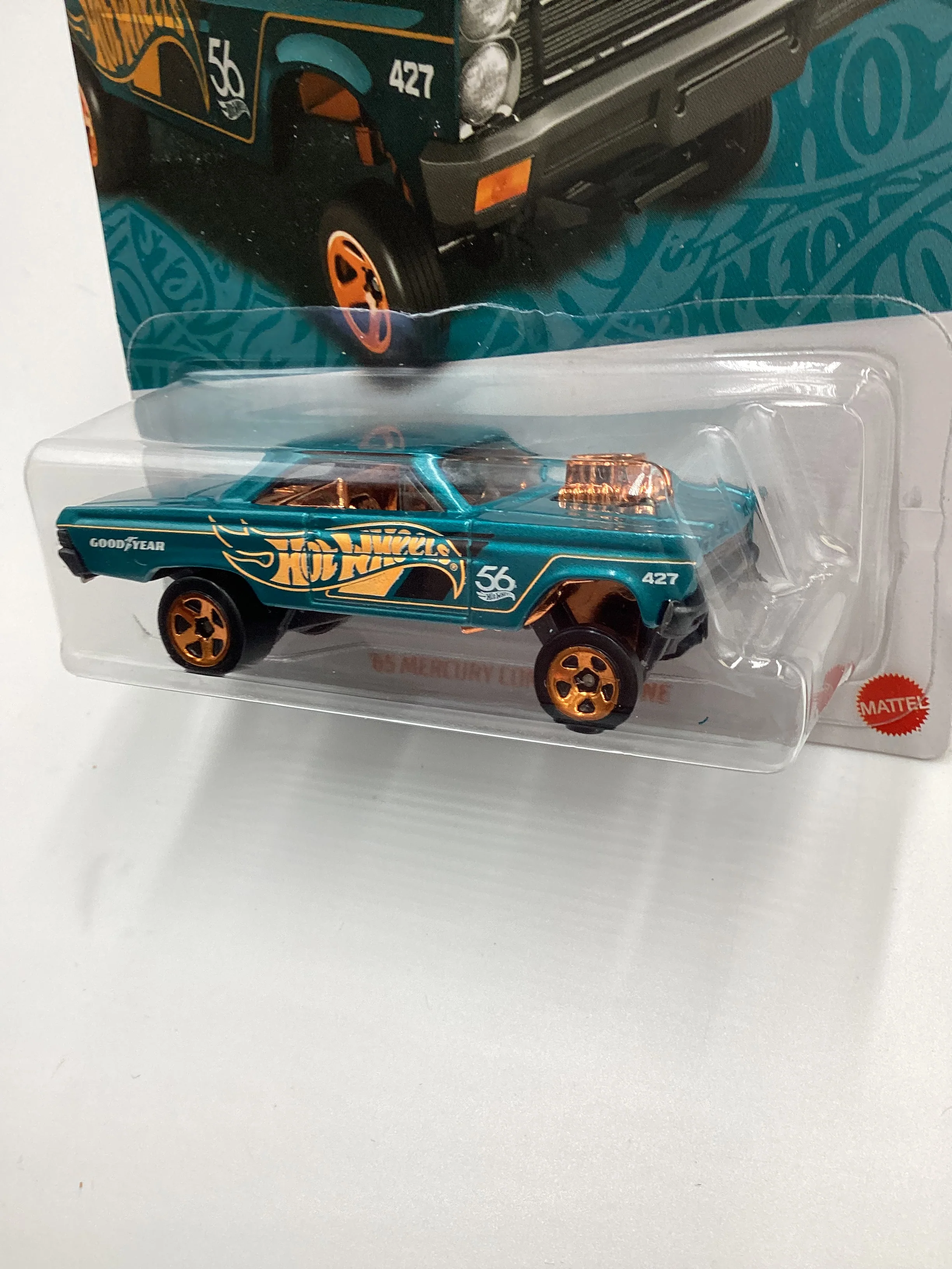 2024 Hot Wheels 56th Anniversary Pearl and Chrome #4 65 Mercury Comet Cyclone 156O - Image 3