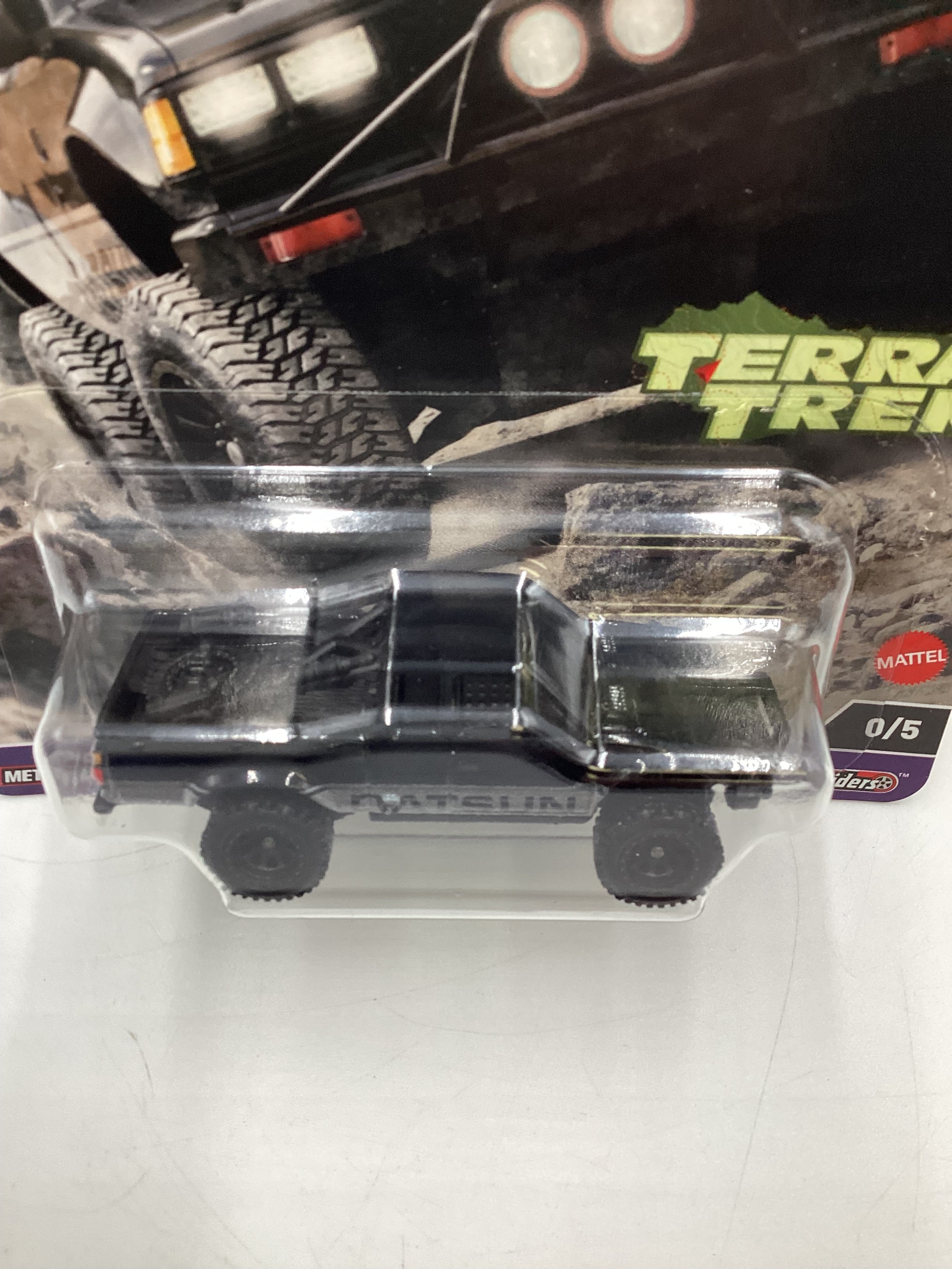 2024 Hot Wheels Car Premium Terra Trek #0 Chase Datsun King Cab Baja Custom Black W/Protector - Image 6