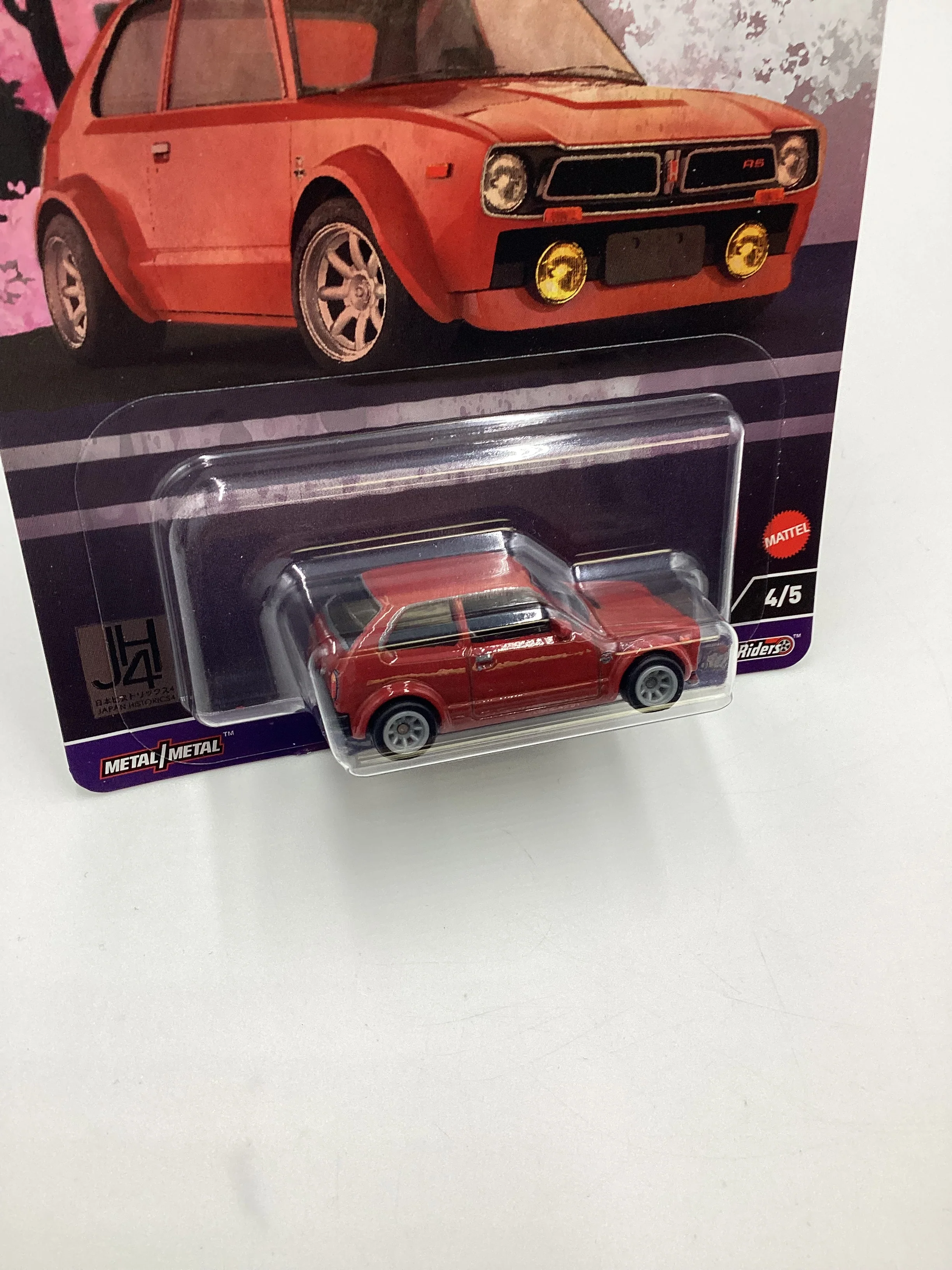 2024 Hot Wheels Japan Historics 4 #4 73 Honda Civic Custom Red 242A - Image 5