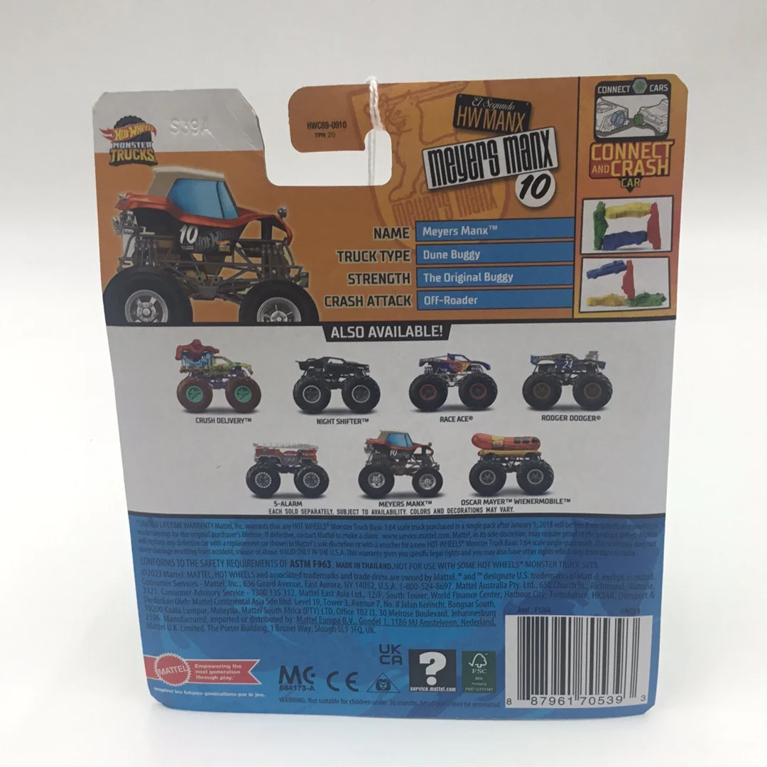2024 Hot wheels monster Trucks Meyers Manx 2/6 new - Image 5