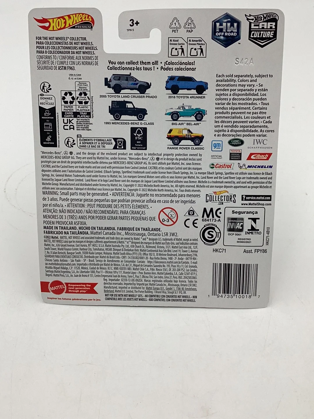 2024 Hot wheels Off Road Range Rover Classic 5/5 258G - Image 6