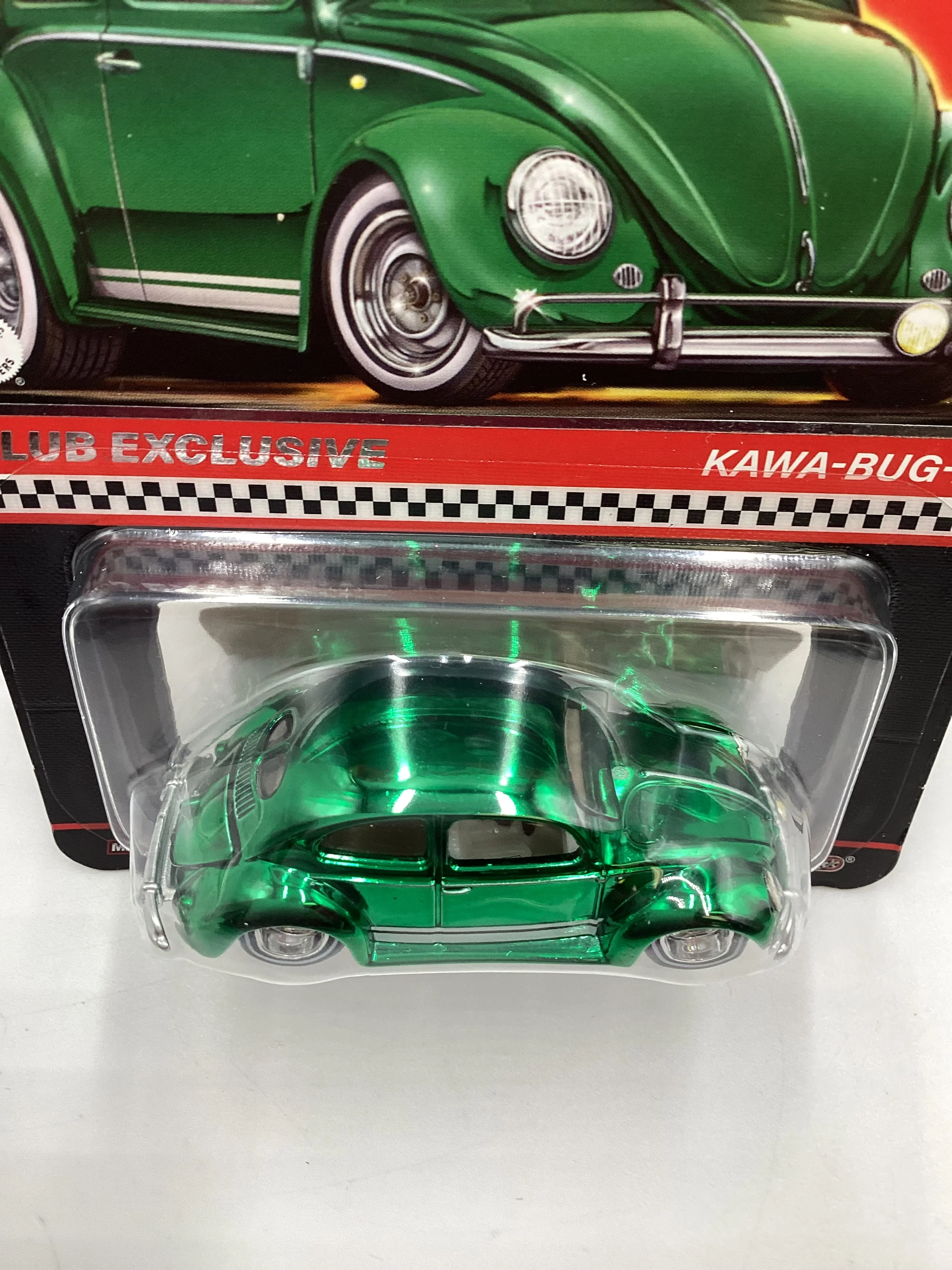 2024 Hot Wheels RLC Club Exclusive Kawa-Bug-A with patch & button with protector Kawa-Bug-A Green - Image 6