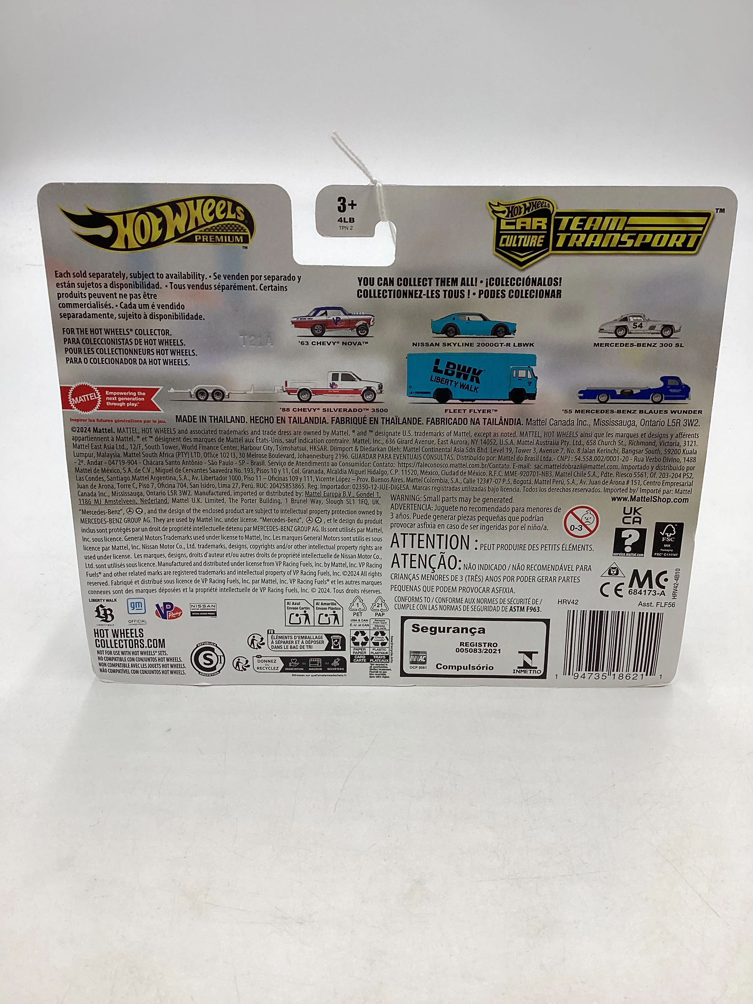 2024 Hot Wheels Team Transport #68 63 Chevy Nova & 88 Chevy Silverado 3500 278I - Image 10