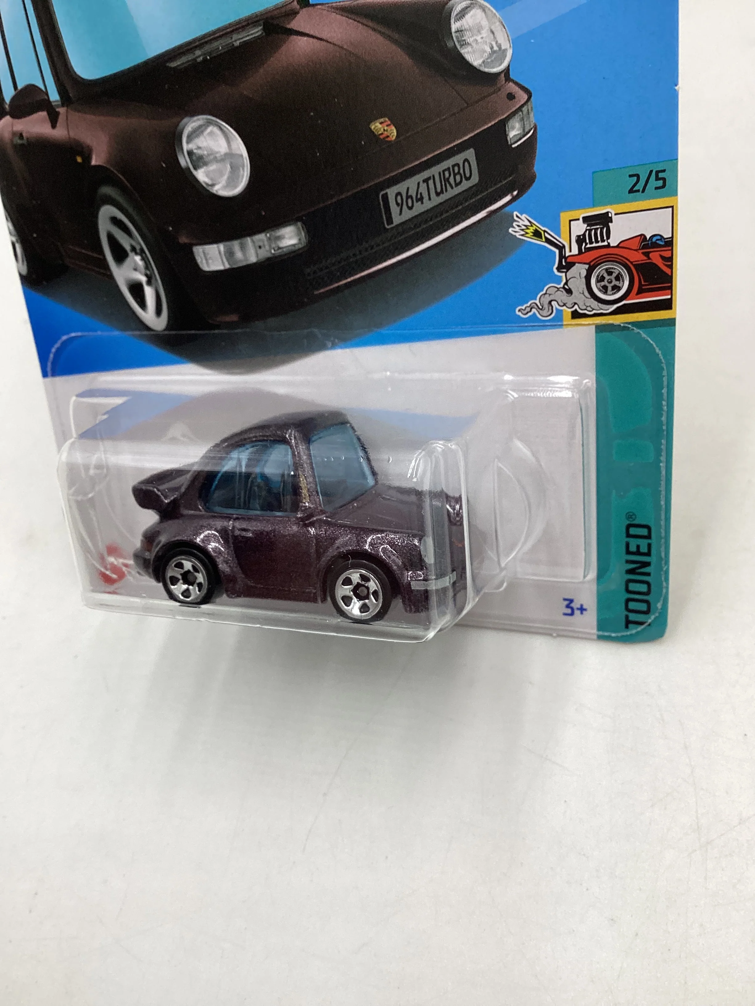 2024 Hot Wheels Tooned #199 Porsche 911 Turbo 3.6 (964) Brown 101A - Image 4