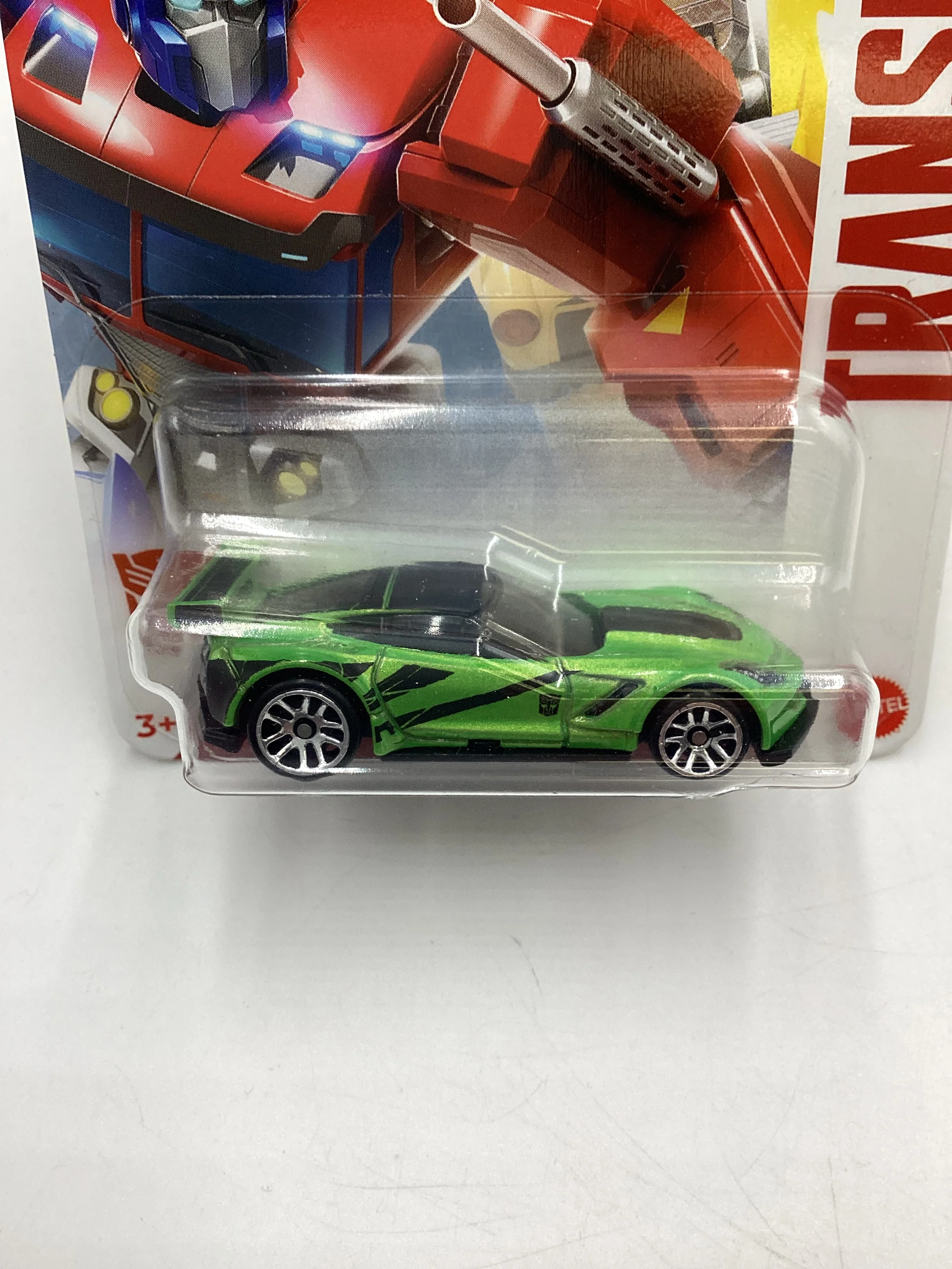 2024 Hot Wheels Transformers #2 Corvette C7.R Green Walmart Exclusive 158H - Image 3