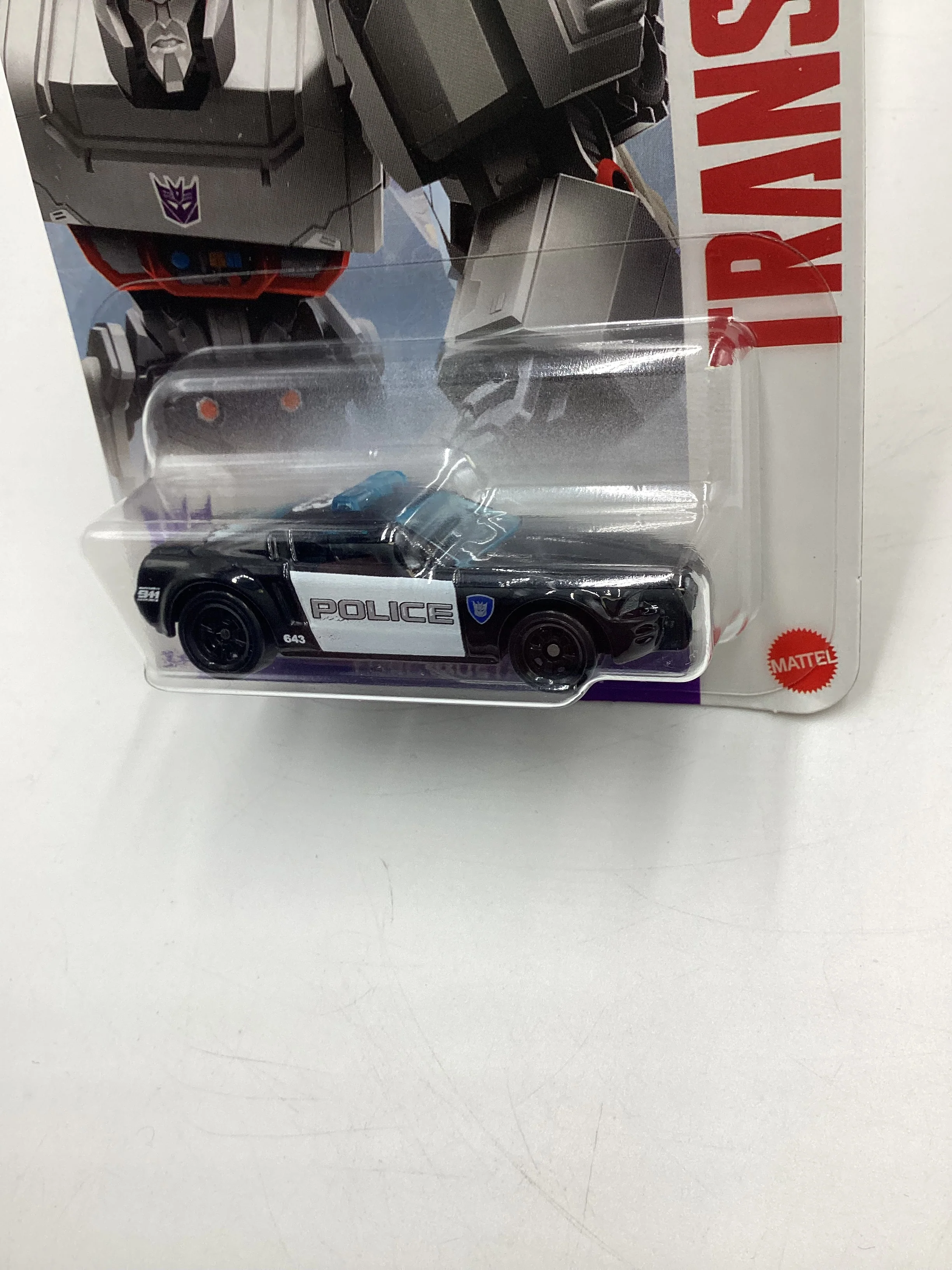2024 Hot Wheels Transformers #3 Ford Mustang GT Police Black Walmart Exclusive 160G - Image 3