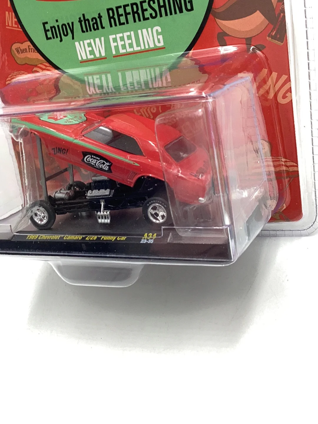 2024 M2 MACHINES 1969 Chevrolet Camaro Z/28 Funny Car Coke A34 - Image 4