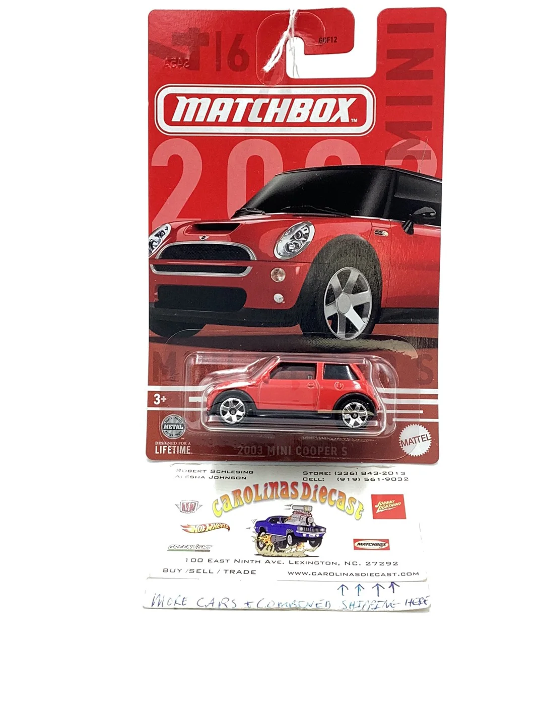 2024 Matchbox 2003 Mini Cooper S 4/6 Walmart Exclusive 160N