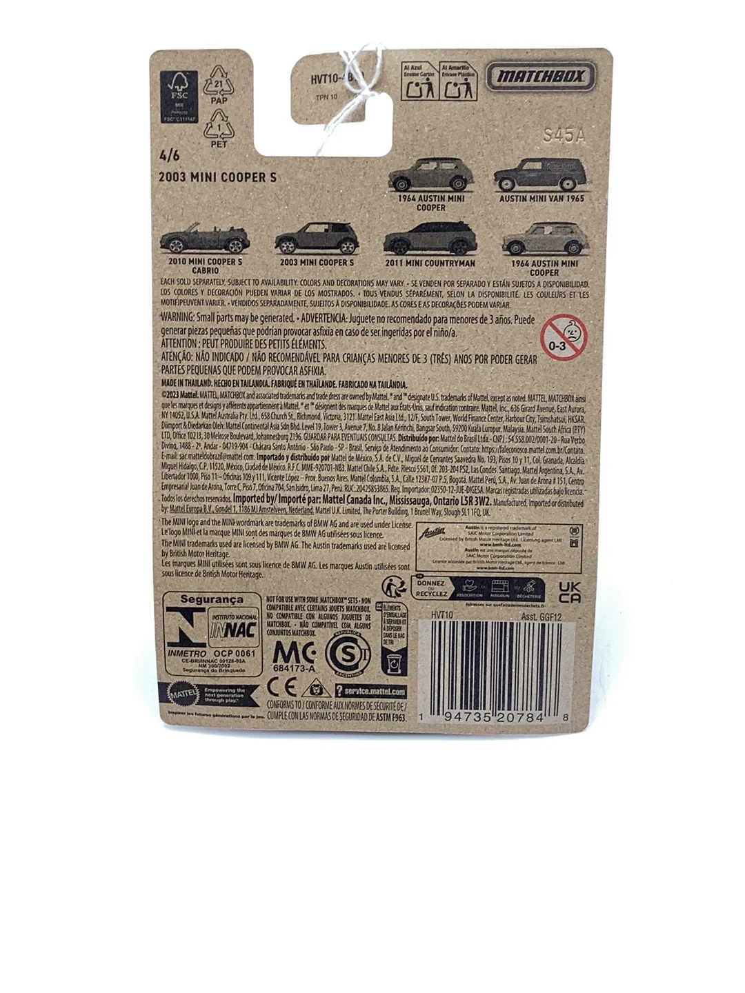 2024 Matchbox 2003 Mini Cooper S 4/6 Walmart Exclusive 160N - Image 6