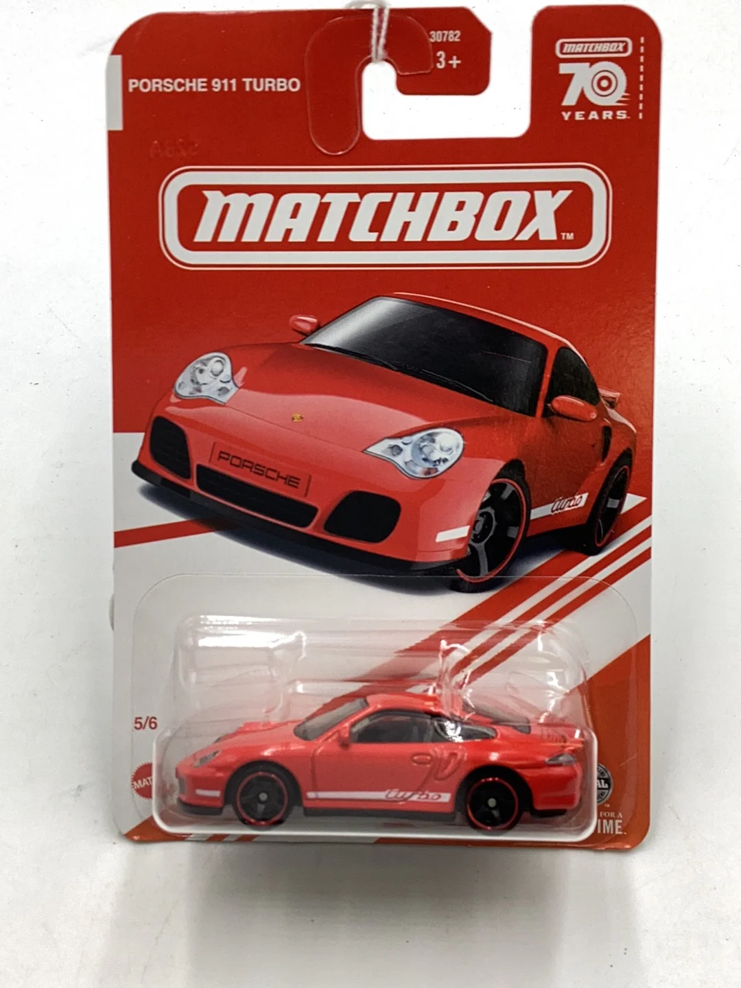 2024 Matchbox 5/6 Porsche 911 Turbo Target Red 161A - Image 2