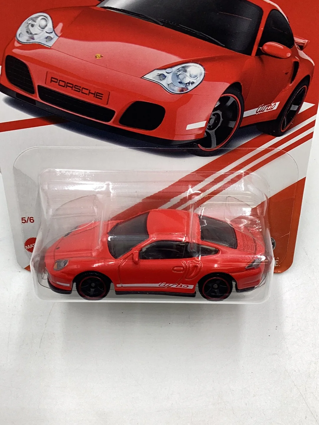 2024 Matchbox 5/6 Porsche 911 Turbo Target Red 161A - Image 6