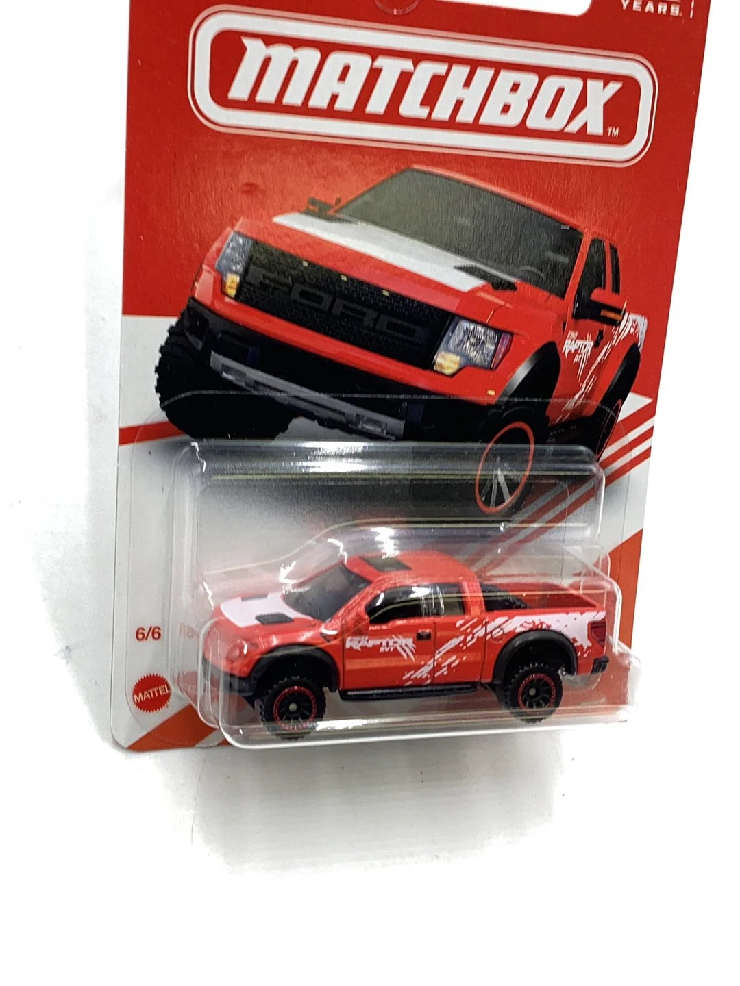 2024 Matchbox 6/6 2010 Ford F150 SVT Raptor Target Red 160N - Image 4