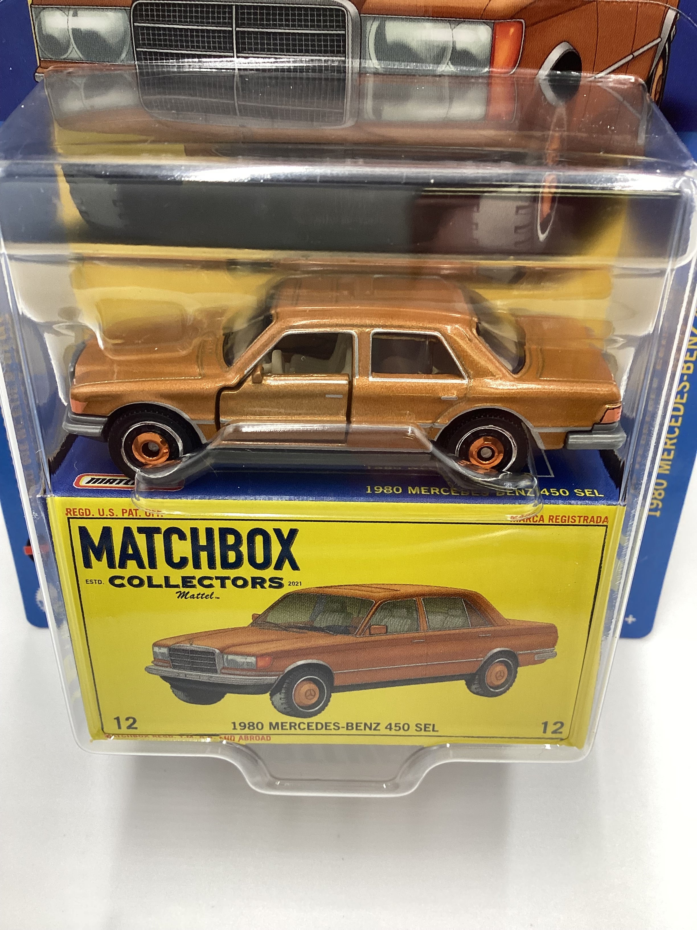 2024 Matchbox Collectors #12 1980 Mercedes-Benz 450 SEL Gold 170E - Image 3