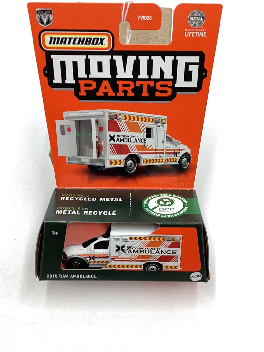 2024 Matchbox Moving Parts 2016 Ram Ambulance 168M - Image 6