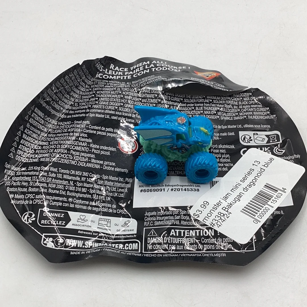 2024 Spin Master monster jam mini series 13 #338 Bakugan Dragonoid Blue Chase - Image 6