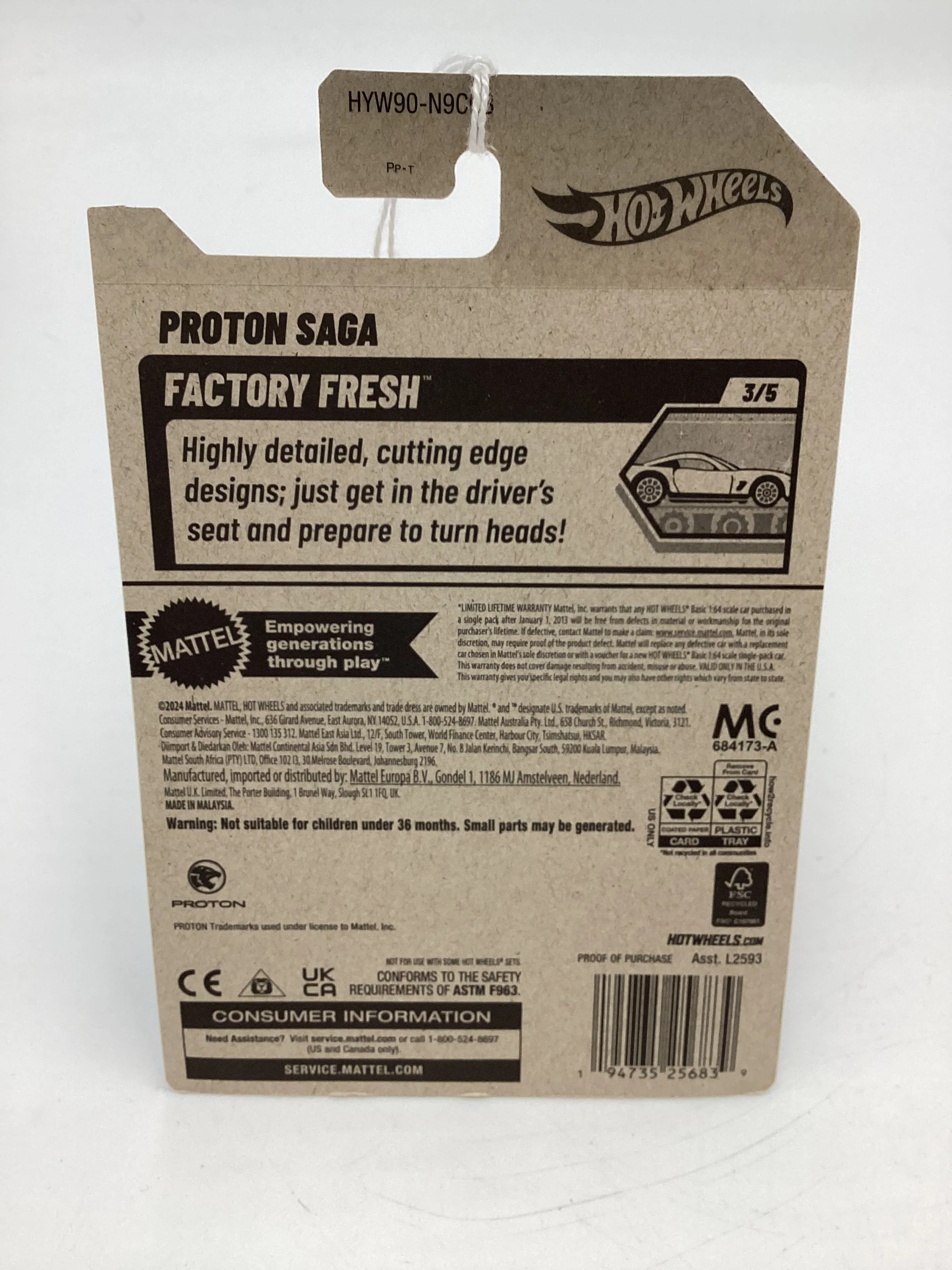 2025 Hot Wheels B case #38 Proton Saga 63E - Image 7