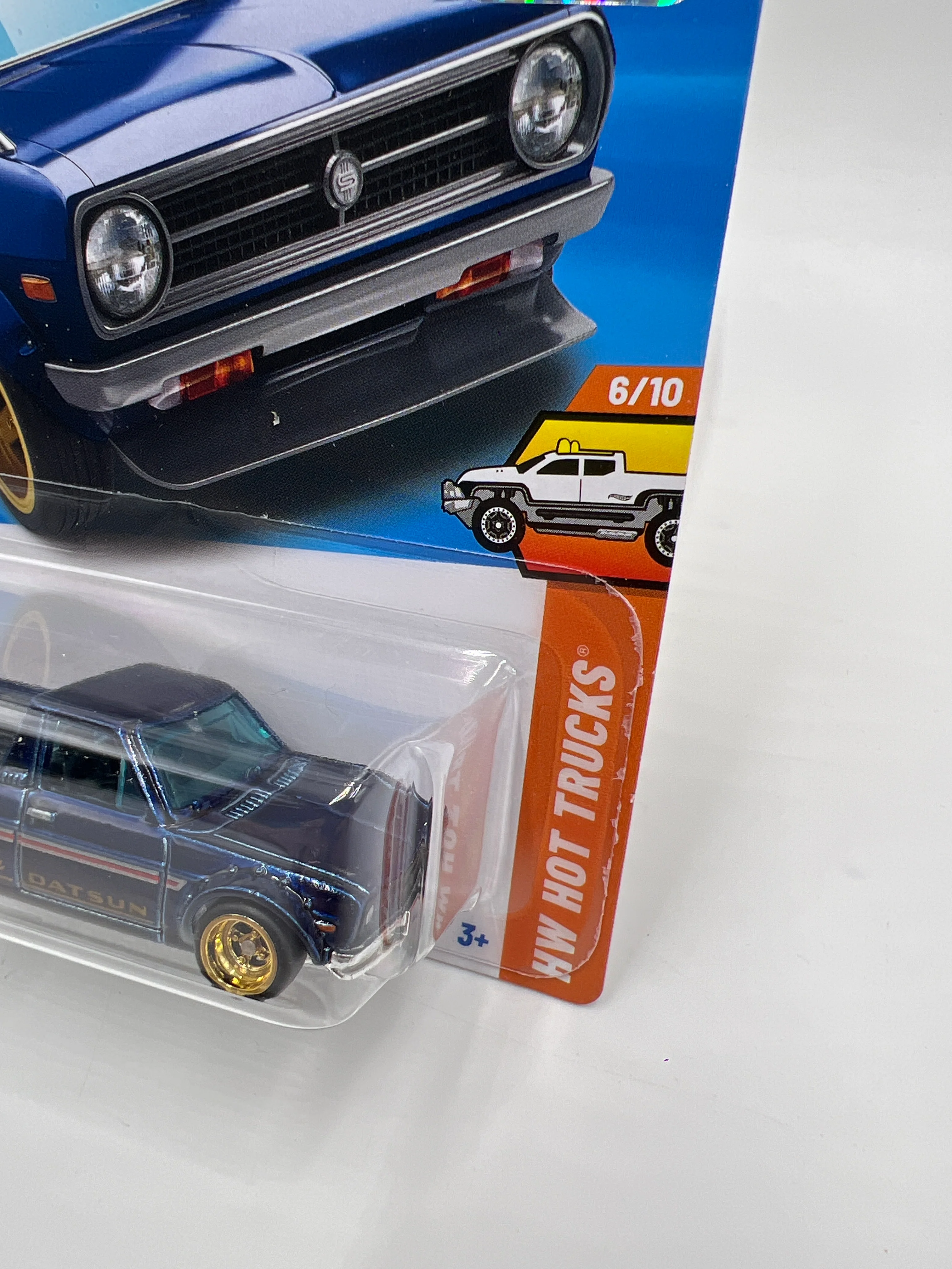 2025 Hot Wheels Factory Sealed Super Treasure Hunt #93 1975 Datsun Sunny Truck B120 Blue W/Protector - Image 3