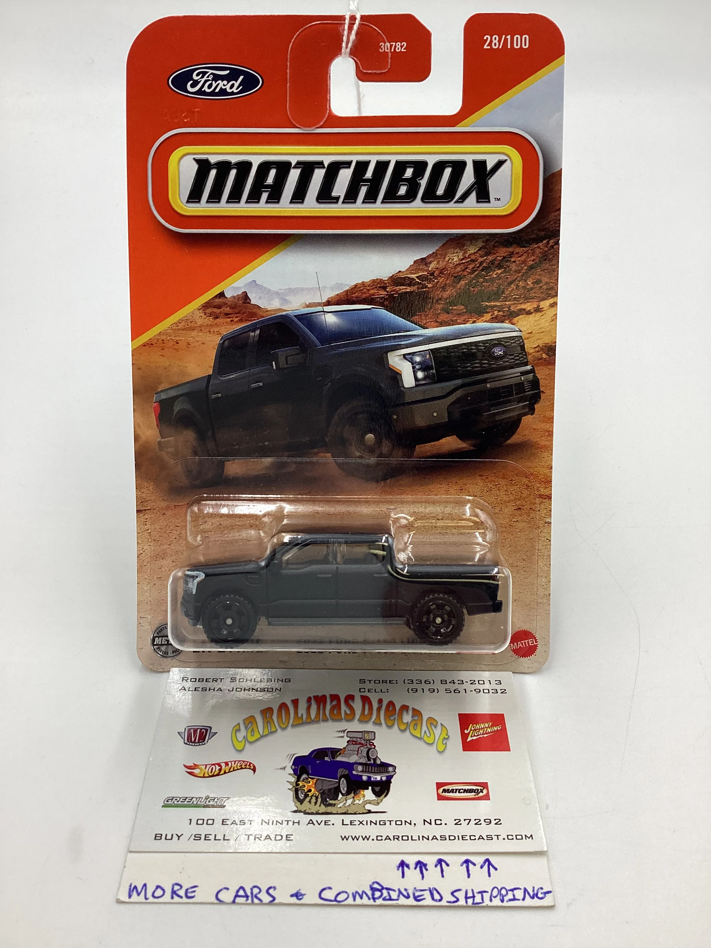2025 Matchbox #28 2022 Ford F-150 Lightning Matte Black 213D