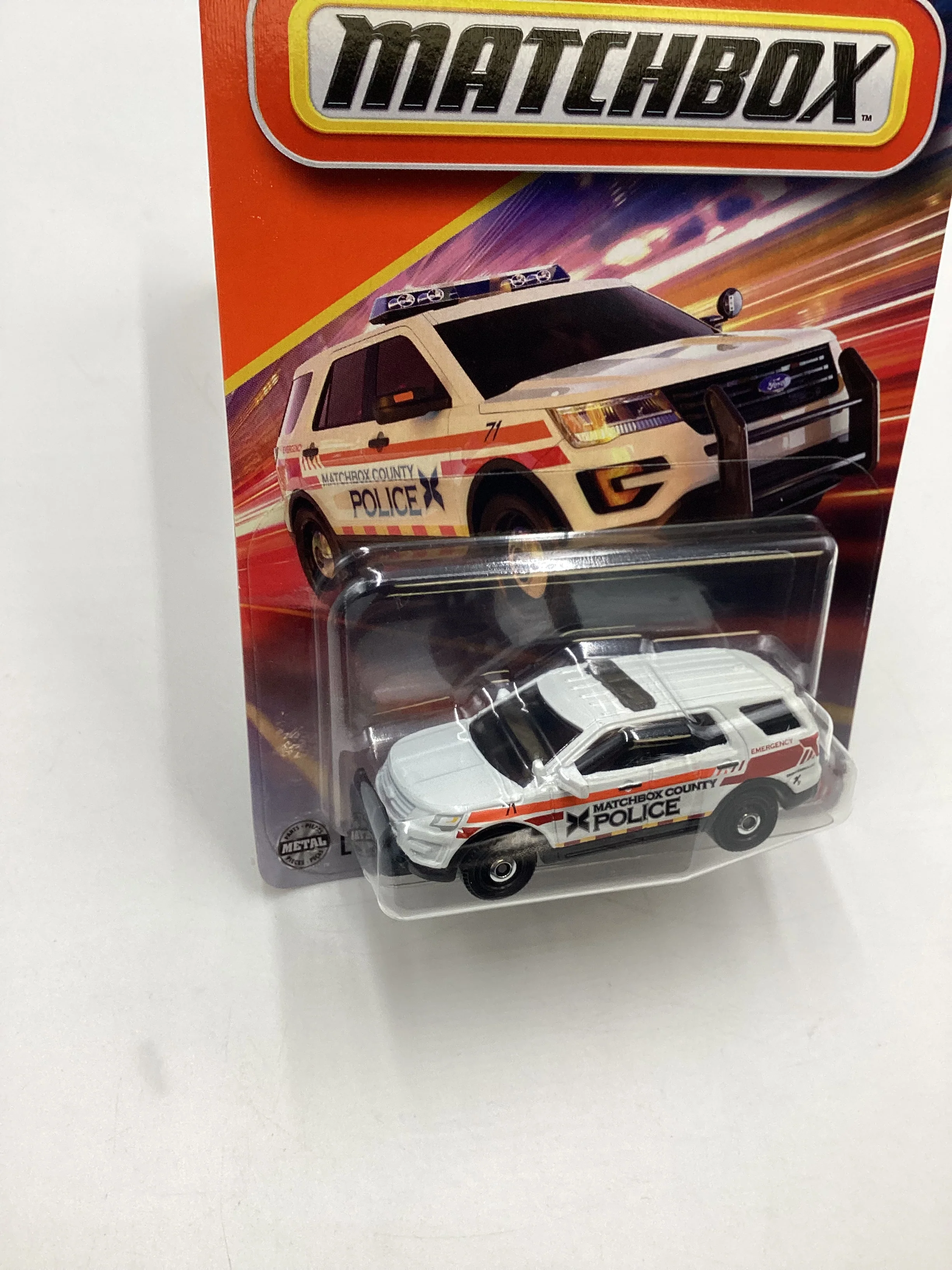 2025 Matchbox #96 2016 Ford Interceptor Utility White 213B - Image 5